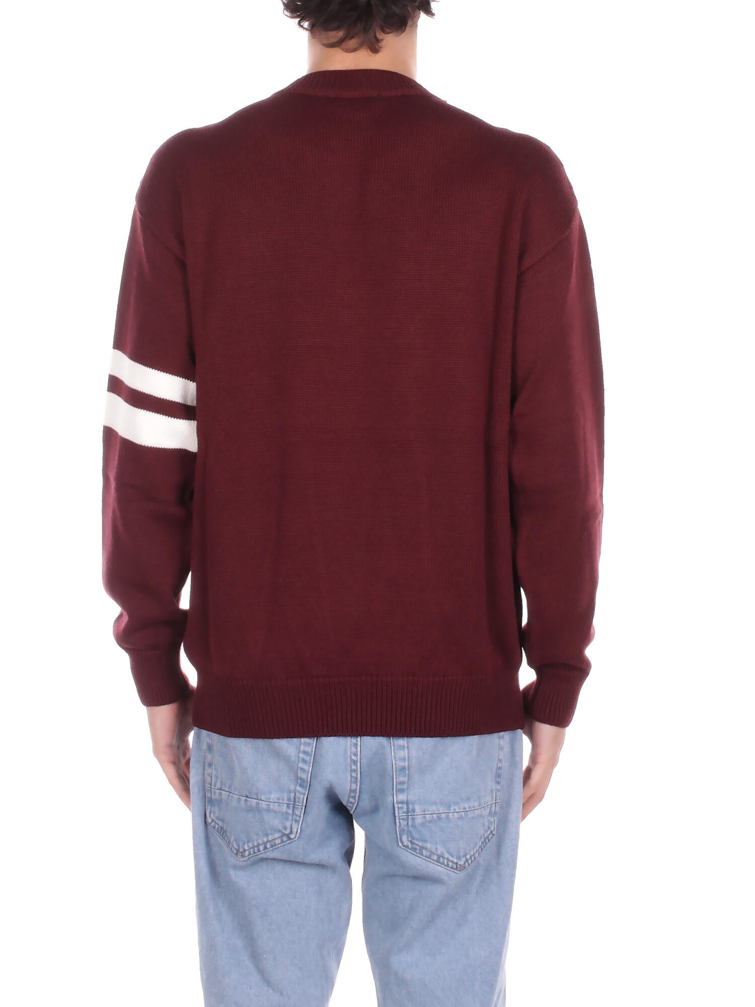 GCDS Uomo Maglia B2XM1506I5 49 Logo reg sweater Burgundi