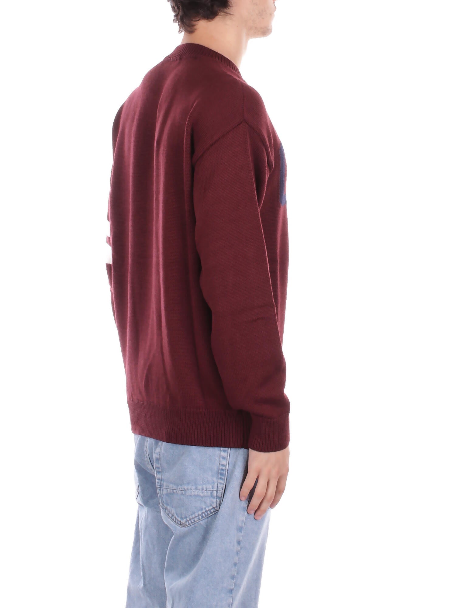 GCDS Uomo Maglia B2XM1506I5 49 Logo reg sweater Burgundi