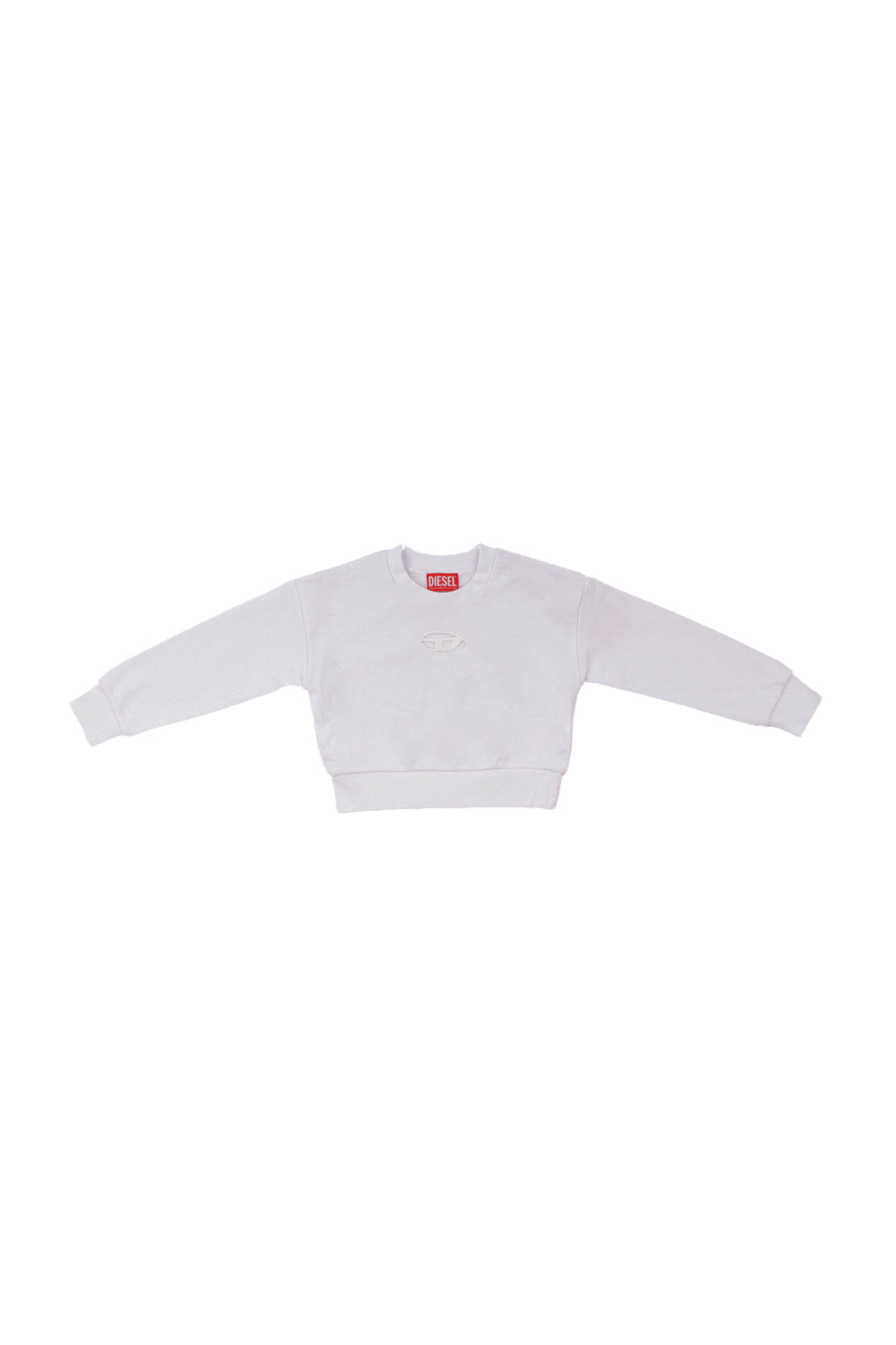 DIESEL Bambina Felpa J01826-KYAX3 K100 Straslium Bianco