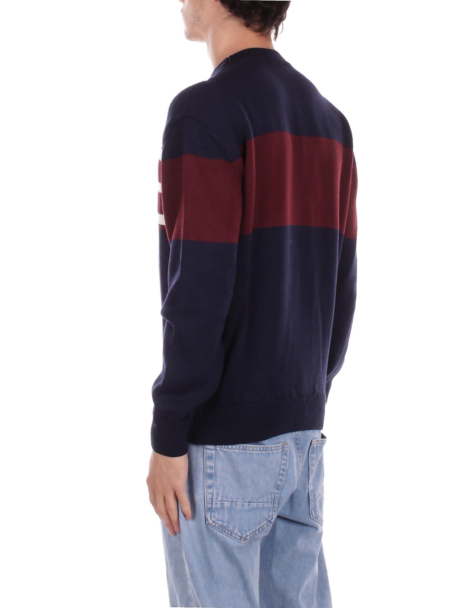 GCDS Uomo Maglia B2CM1505KI4 77 Band logo crew Blu