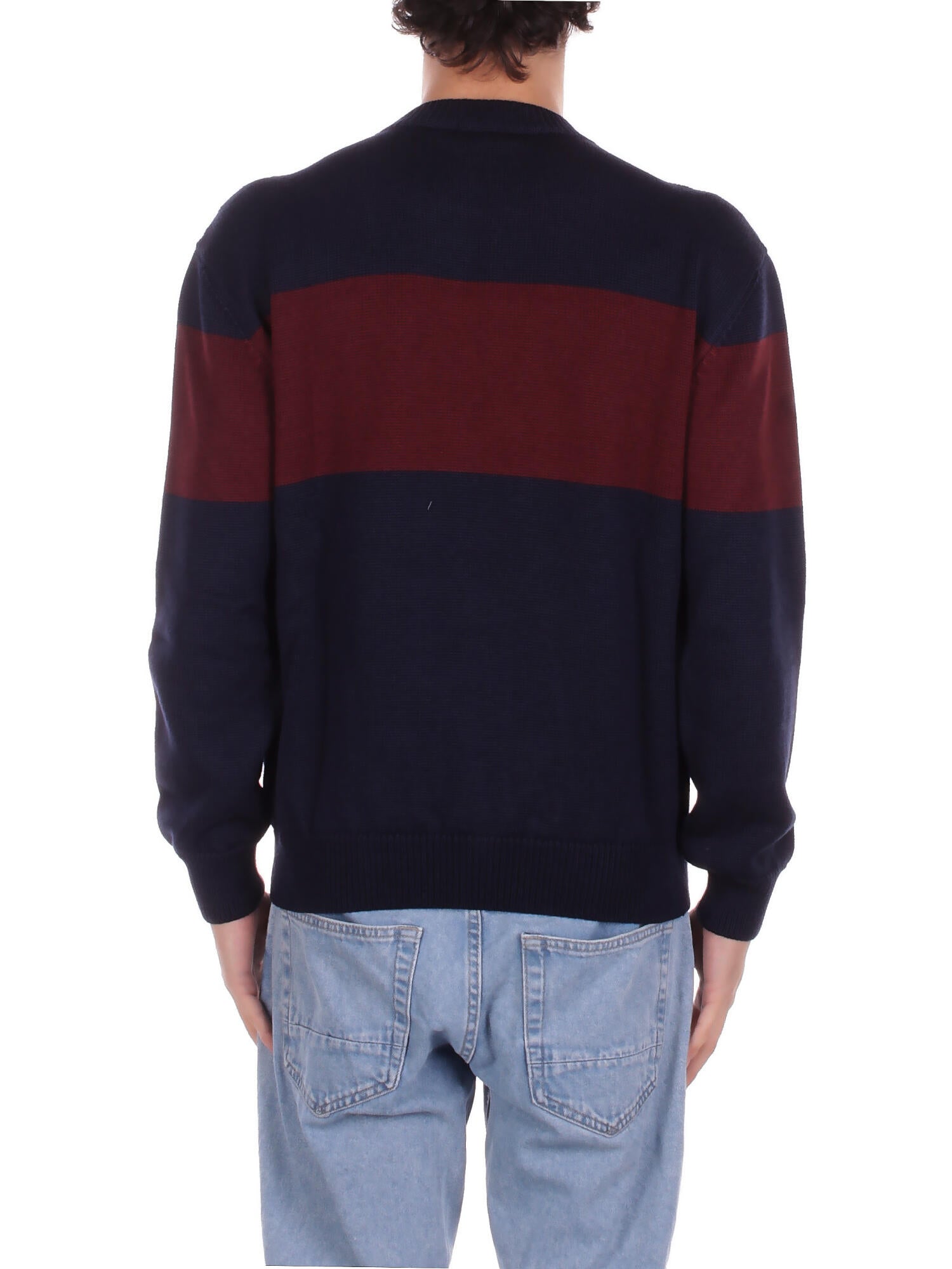 GCDS Uomo Maglia B2CM1505KI4 77 Band logo crew Blu
