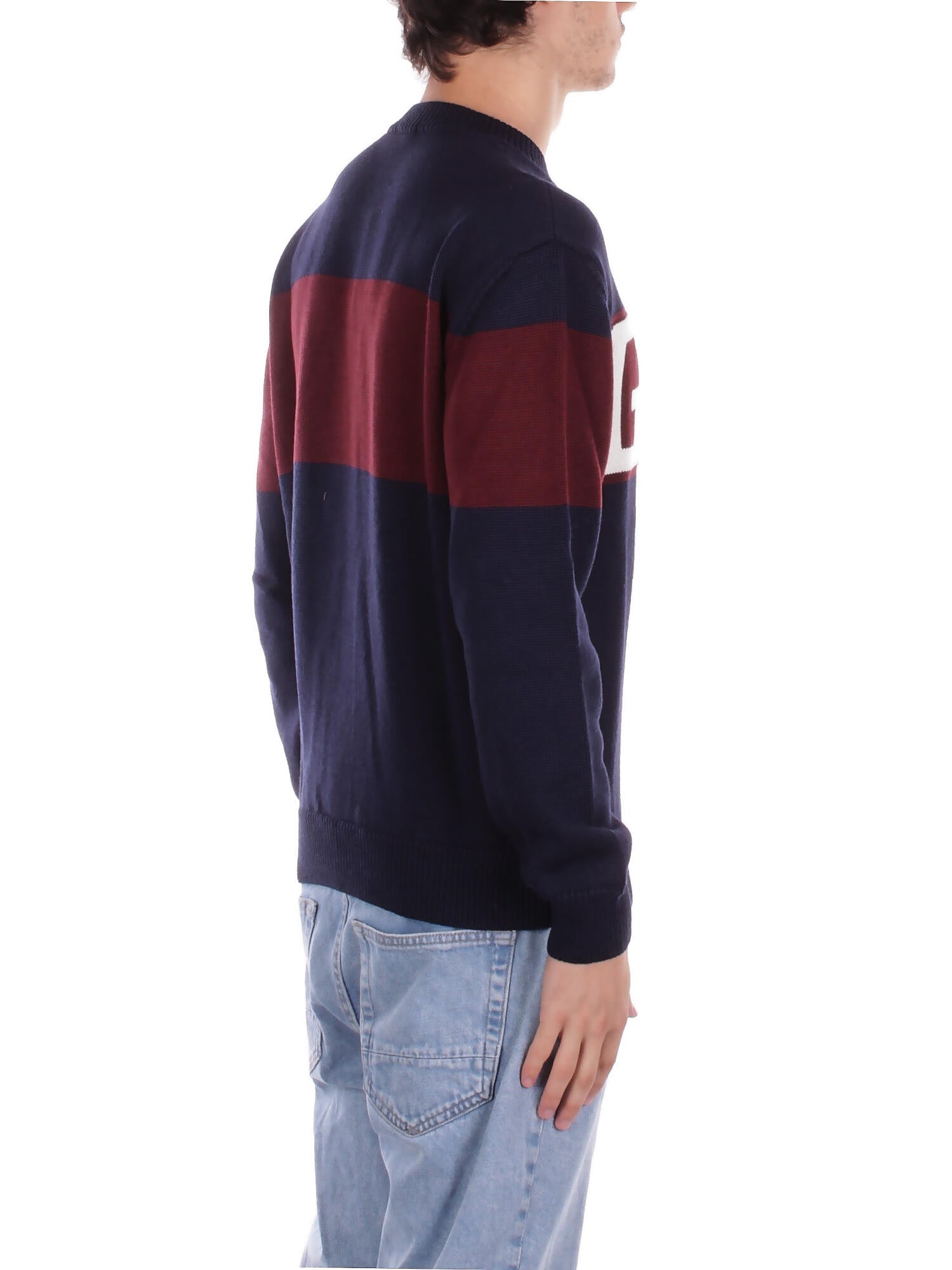 GCDS Uomo Maglia B2CM1505KI4 77 Band logo crew Blu