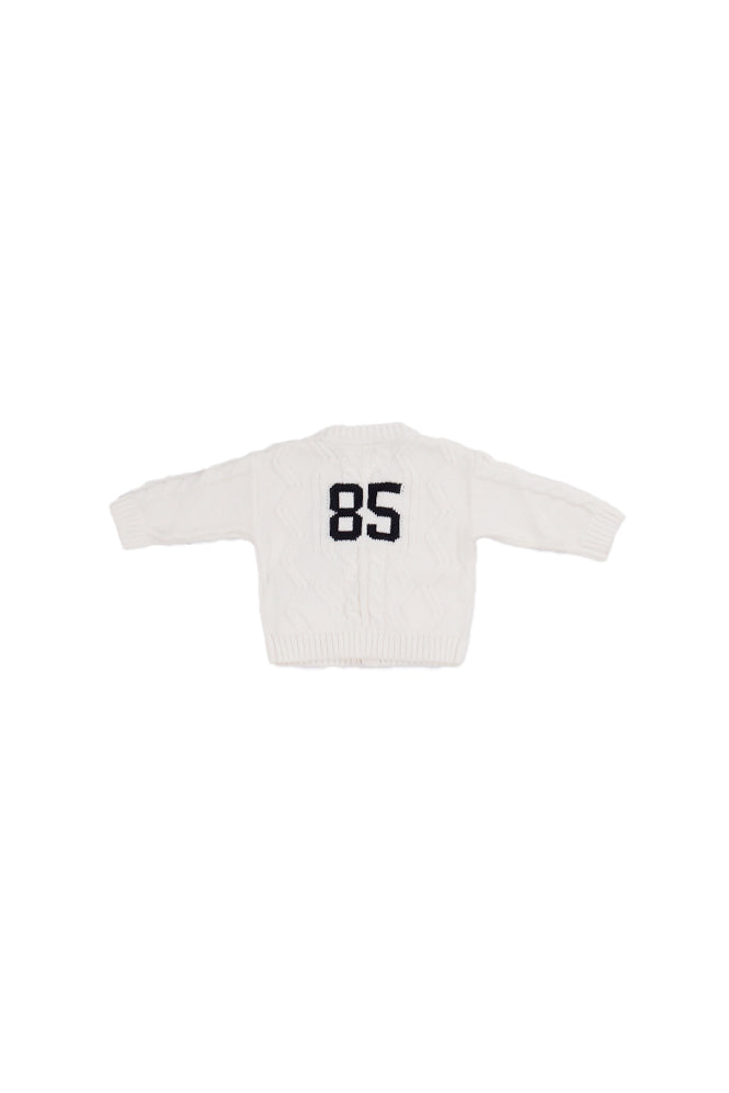 TOMMY HILFIGER Bambino Maglia KN0KN02090 YA8 Cable 85 cardigan Ivory