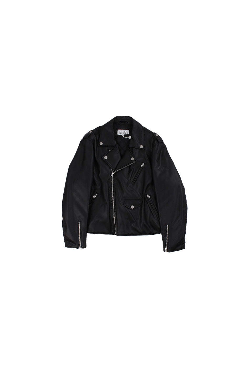 MM6 MAISON MARGIELA Bambina Giubbotto M60835 MM01Y M6900 Chiodo ecopelle Nero