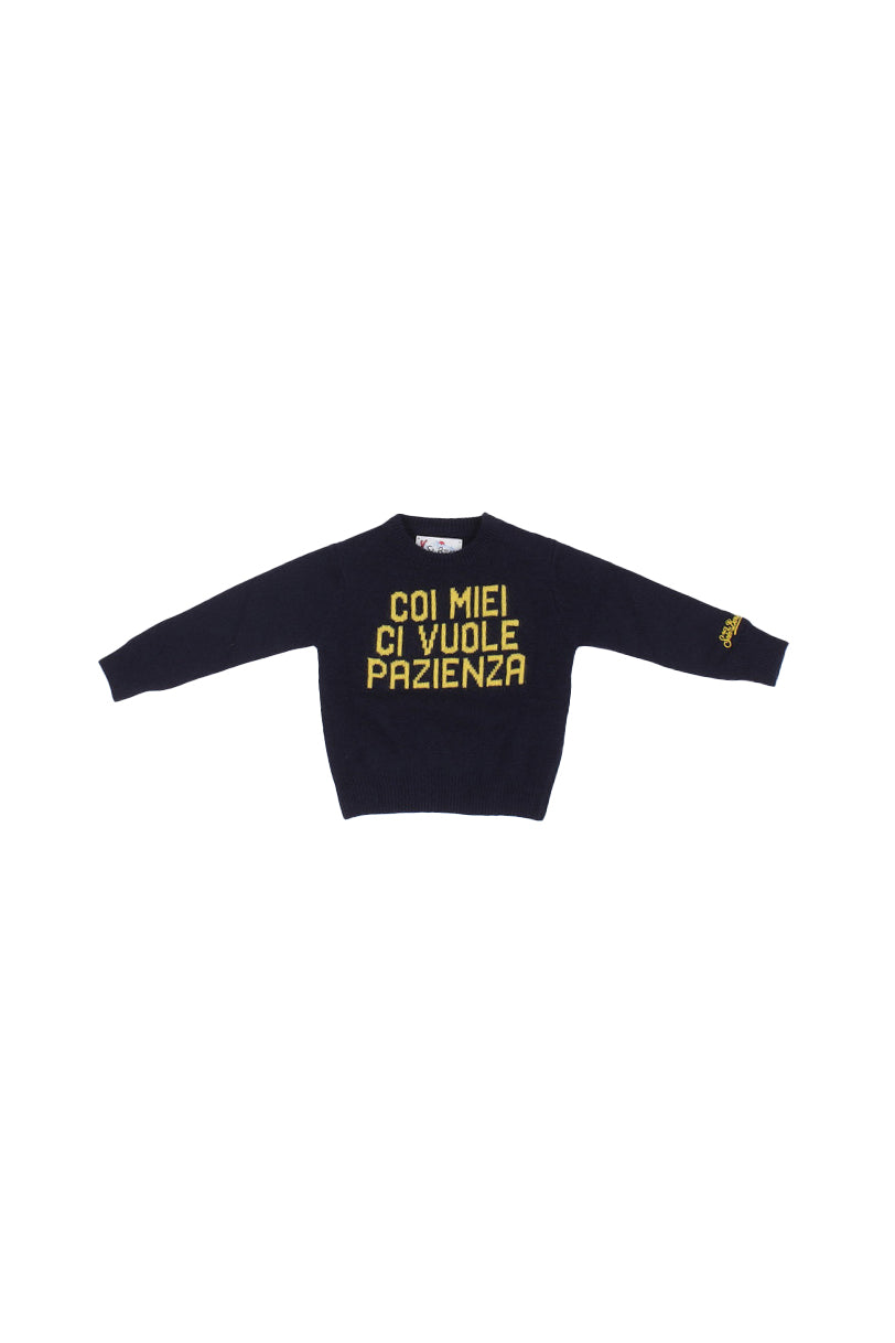 MC2 SAINT BARTH Bambino Maglia DOU0001 01620I 61# Douglas coi mie pazienza Blu