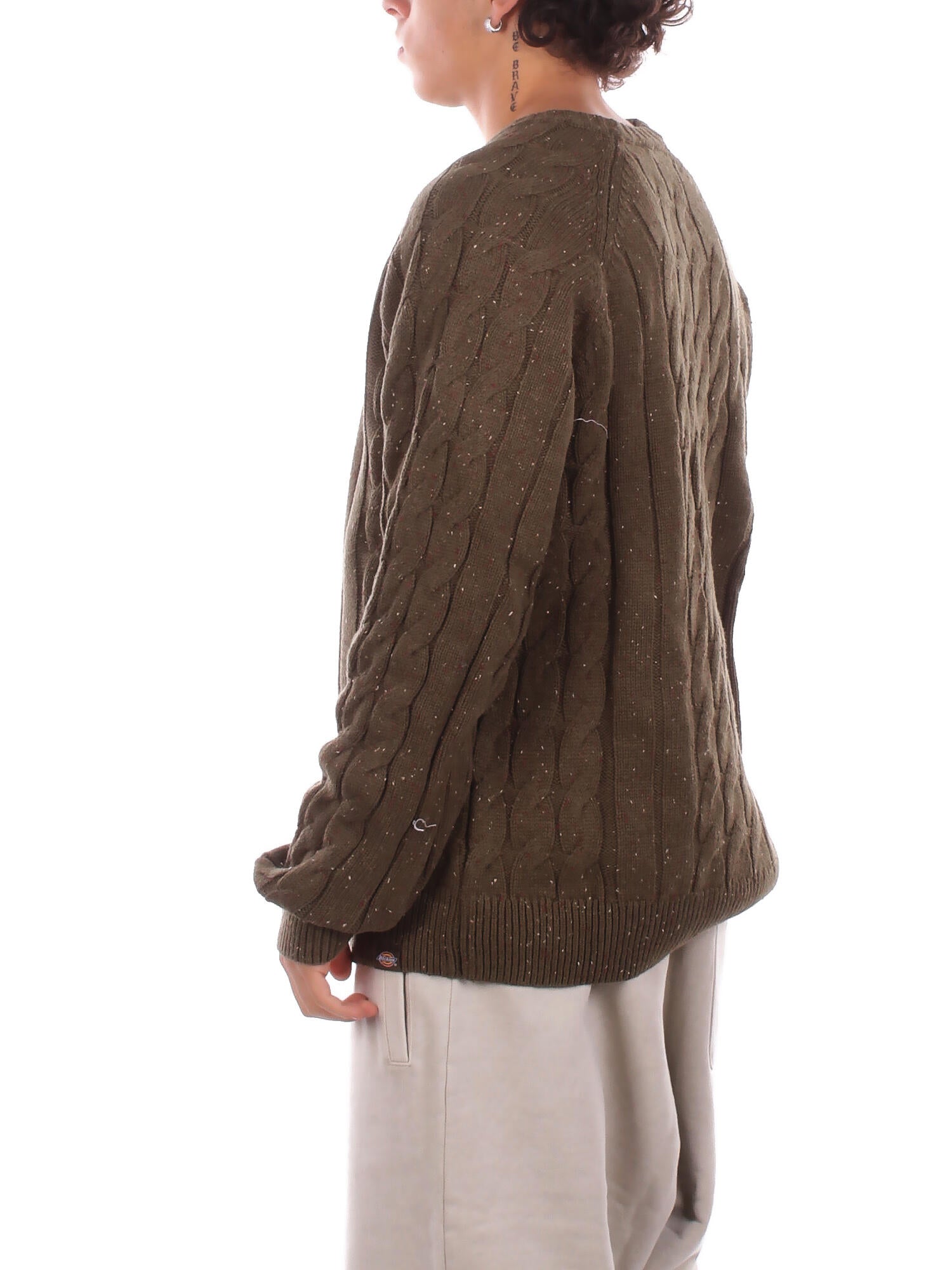 DICKIES Uomo Maglia DK0A87OR MGR1 Vanleer cable sweater Militare