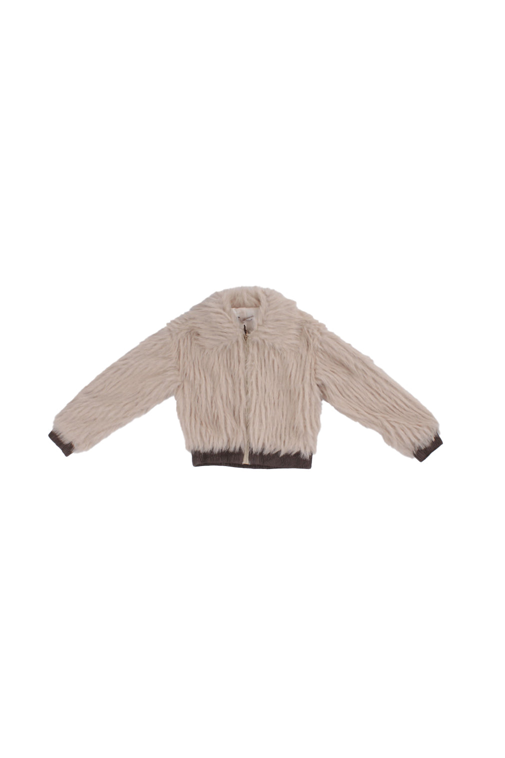 MANILA GRACE Bambina Giubbotto M2951W25 MA645 Bomber pelliccia Cappuccino