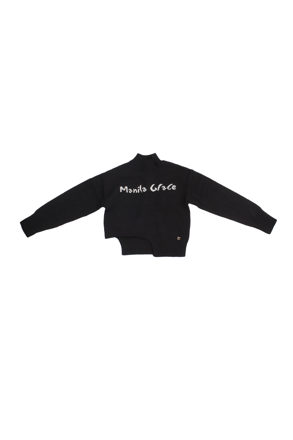 MANILA GRACE Bambina Maglia M2879W25 MA001 Collo alto Nero