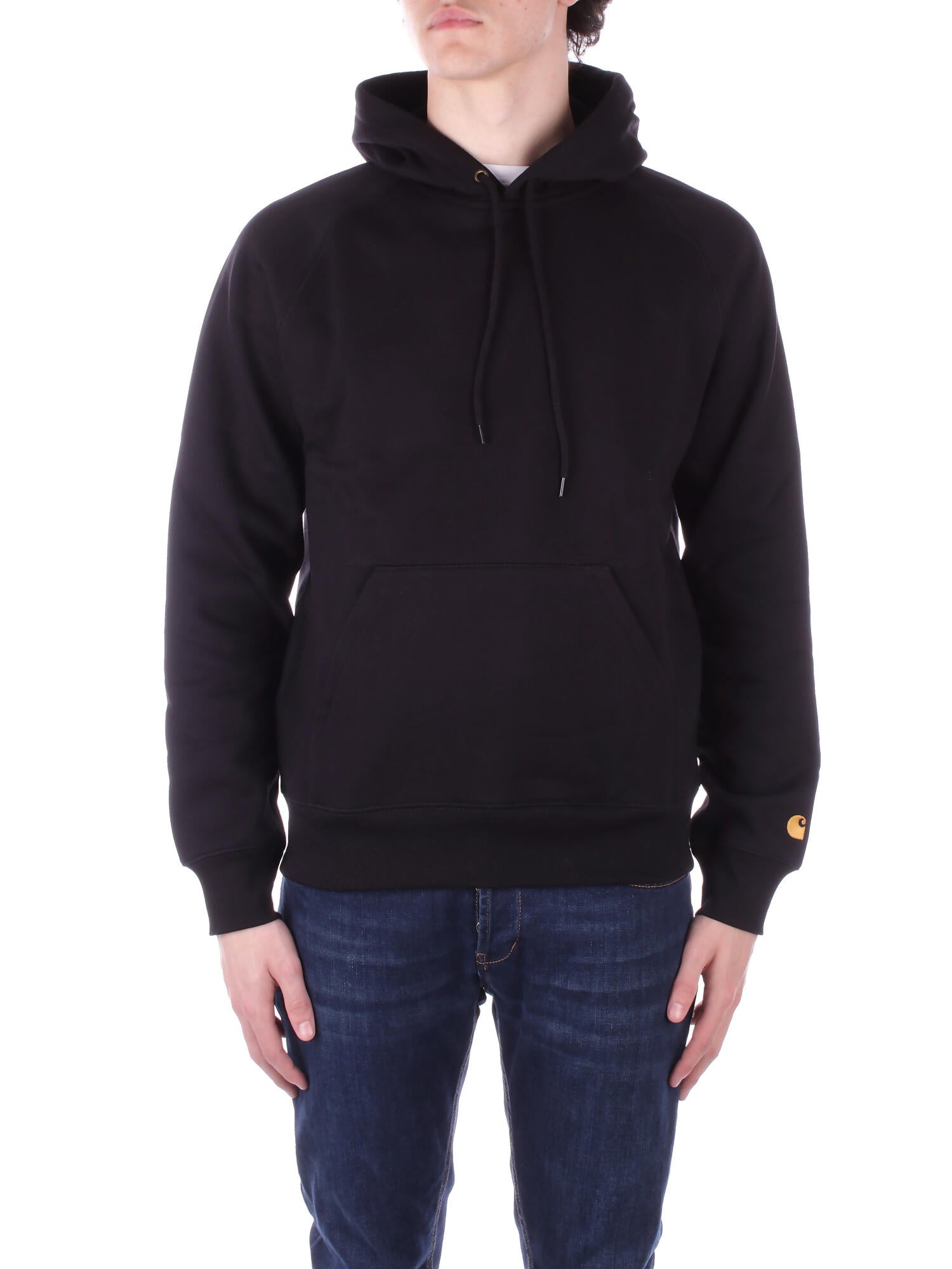 CARHARTT WIP Uomo Felpa I033661 00F XX Hooded chase sweatshirt Black