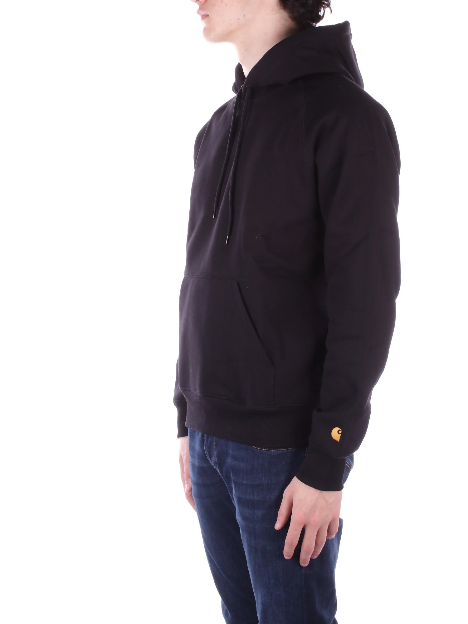 CARHARTT WIP Uomo Felpa I033661 00F XX Hooded chase sweatshirt Black