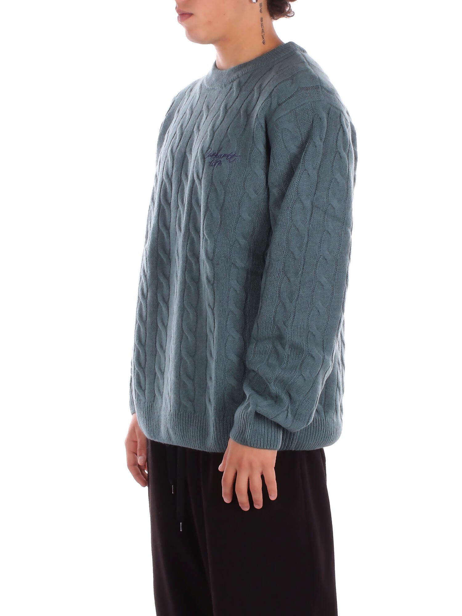 CARHARTT WIP Uomo Maglia I033885 3CGXX Signature sweater Silver pine