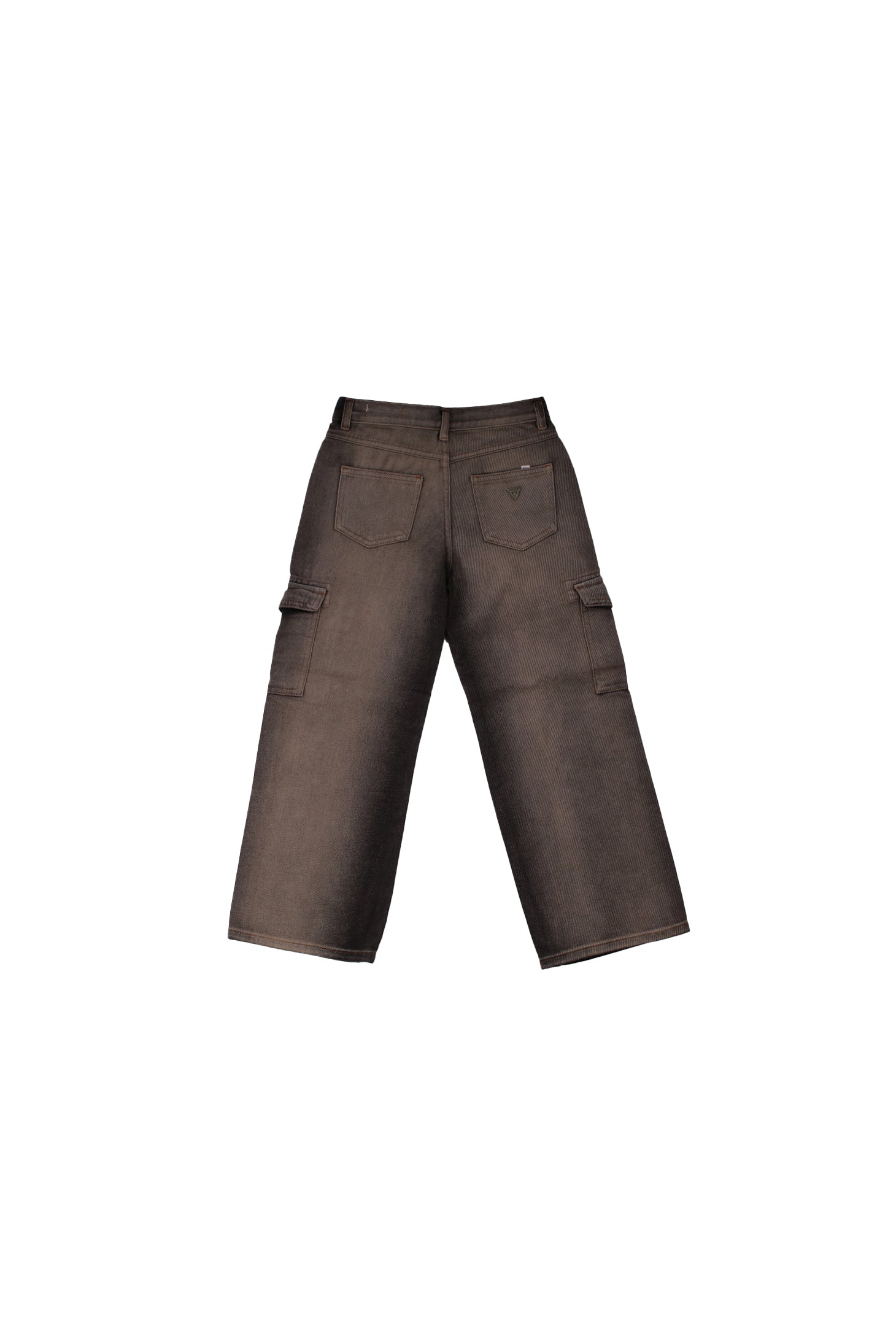 GUESS Bambina Pantalone J5RA13 D5J40 ITWA Blk overdye rgd dnm wide cargo Vintage denim