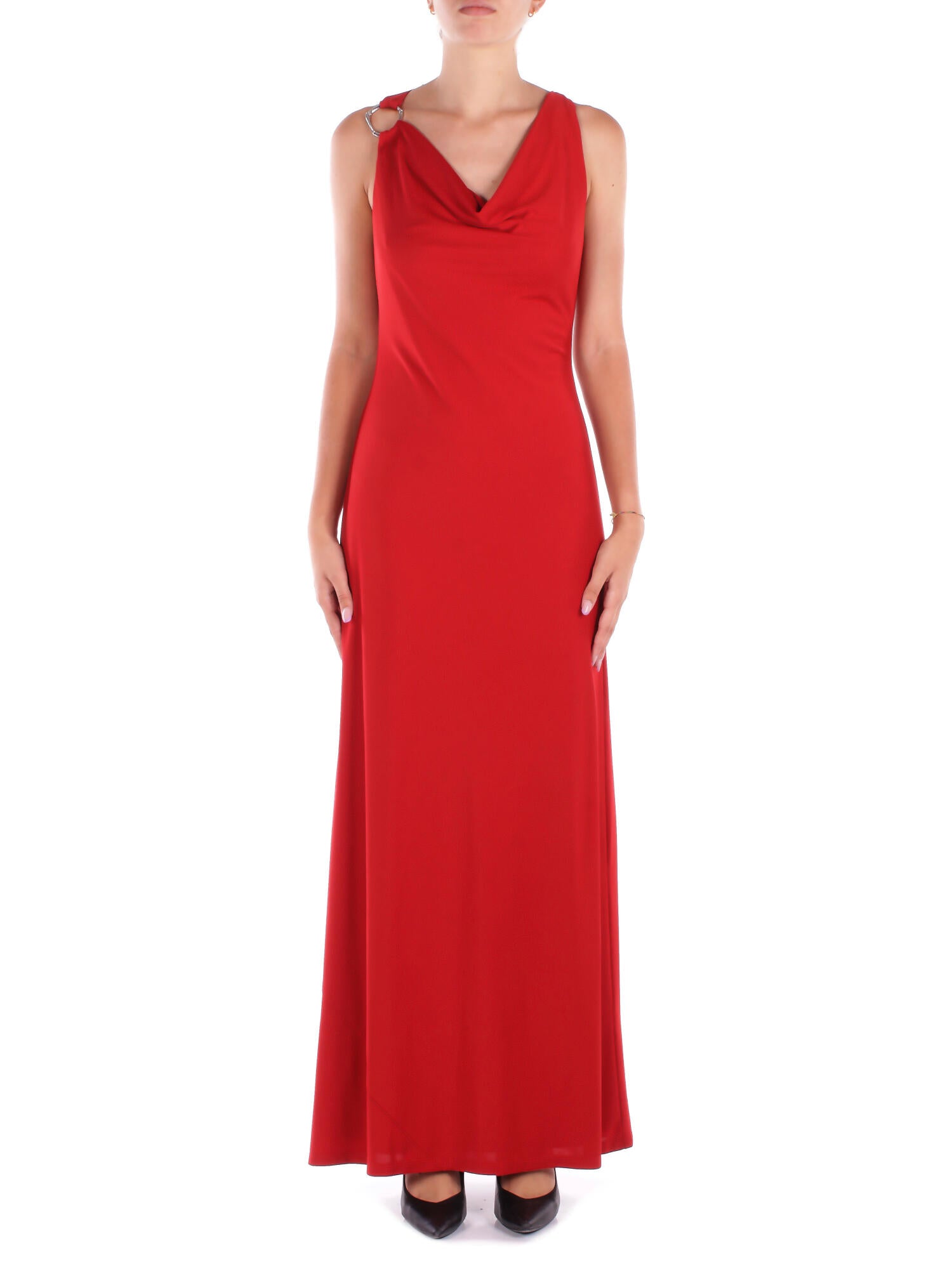 RALPH LAUREN Donna Abito 253971057 002 Elkanah-sleeveless-gown red