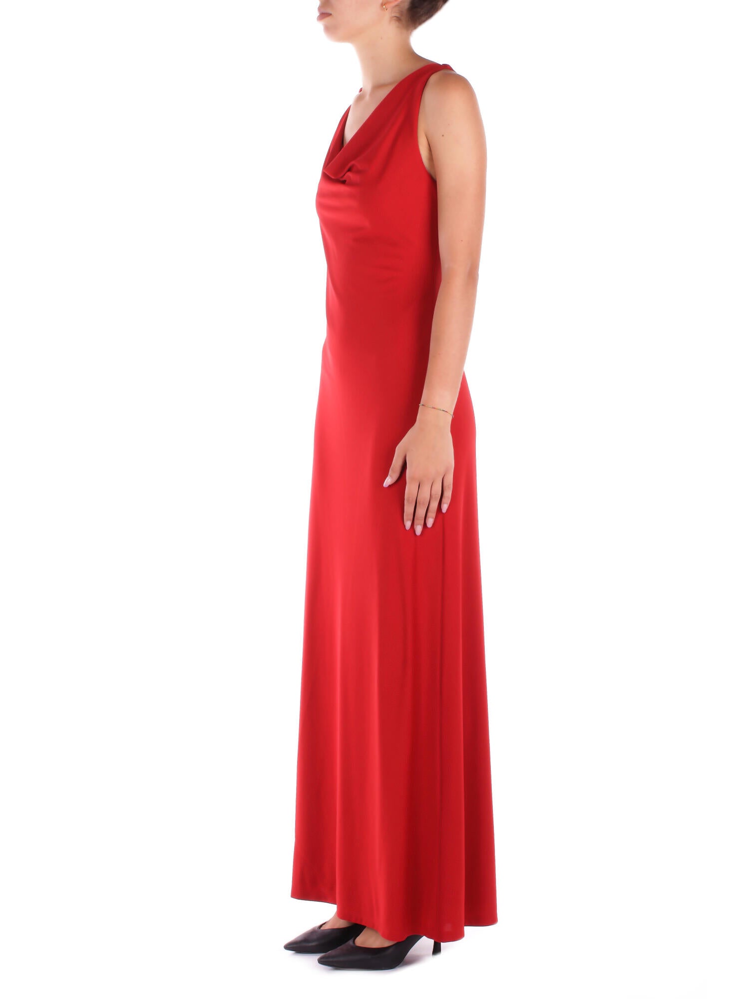RALPH LAUREN Donna Abito 253971057 002 Elkanah-sleeveless-gown red