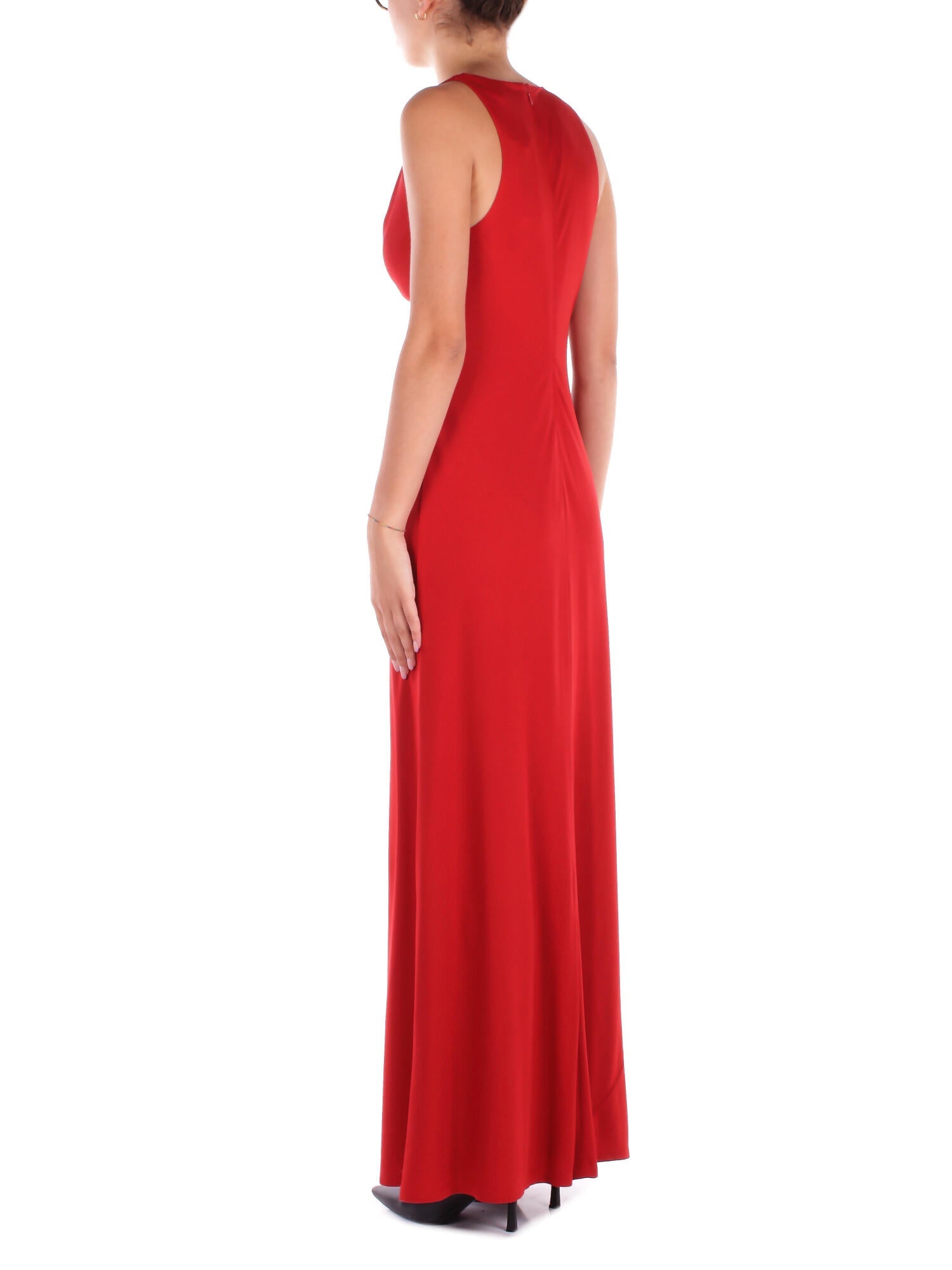 RALPH LAUREN Donna Abito 253971057 002 Elkanah-sleeveless-gown red