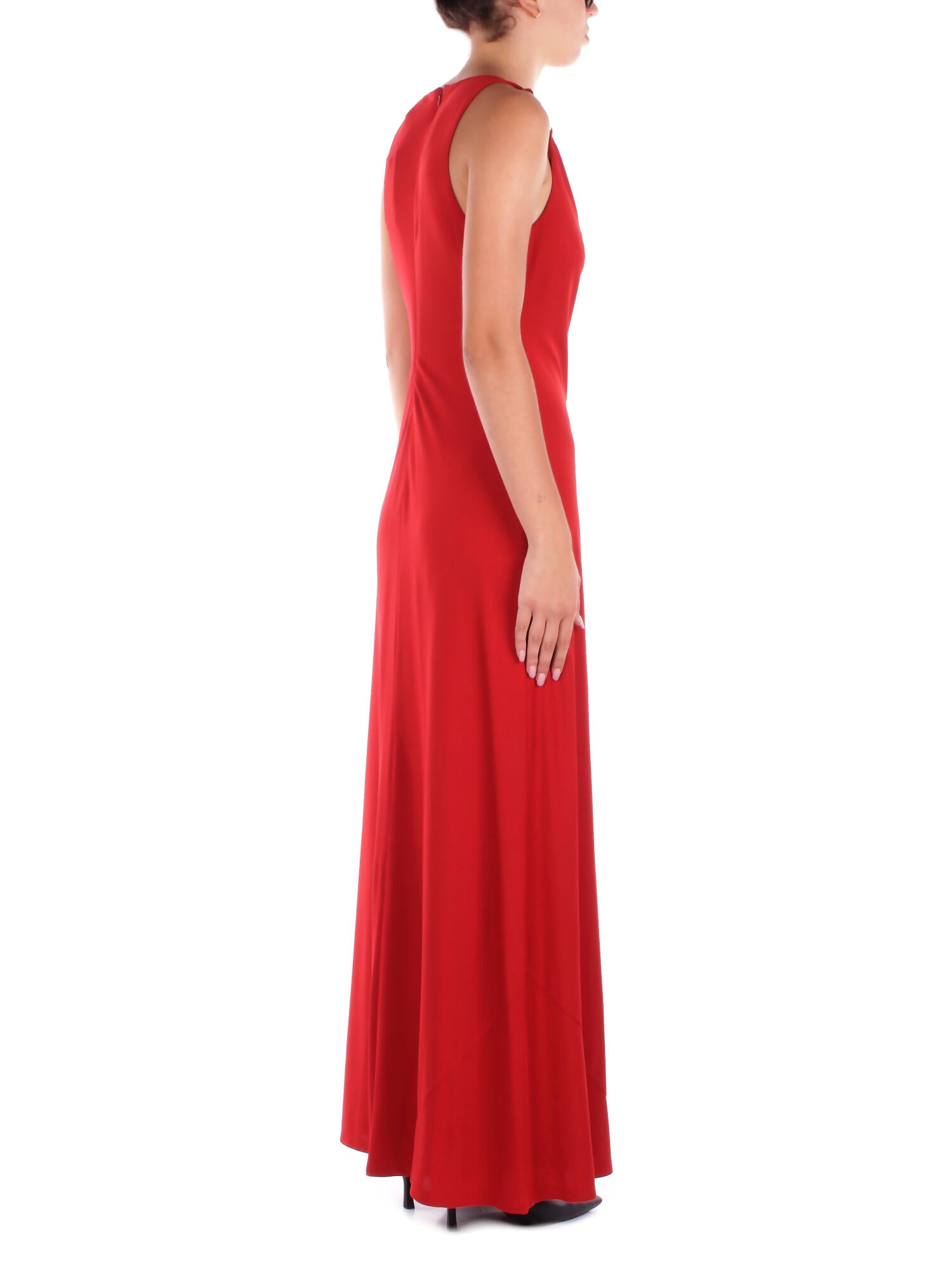 RALPH LAUREN Donna Abito 253971057 002 Elkanah-sleeveless-gown red
