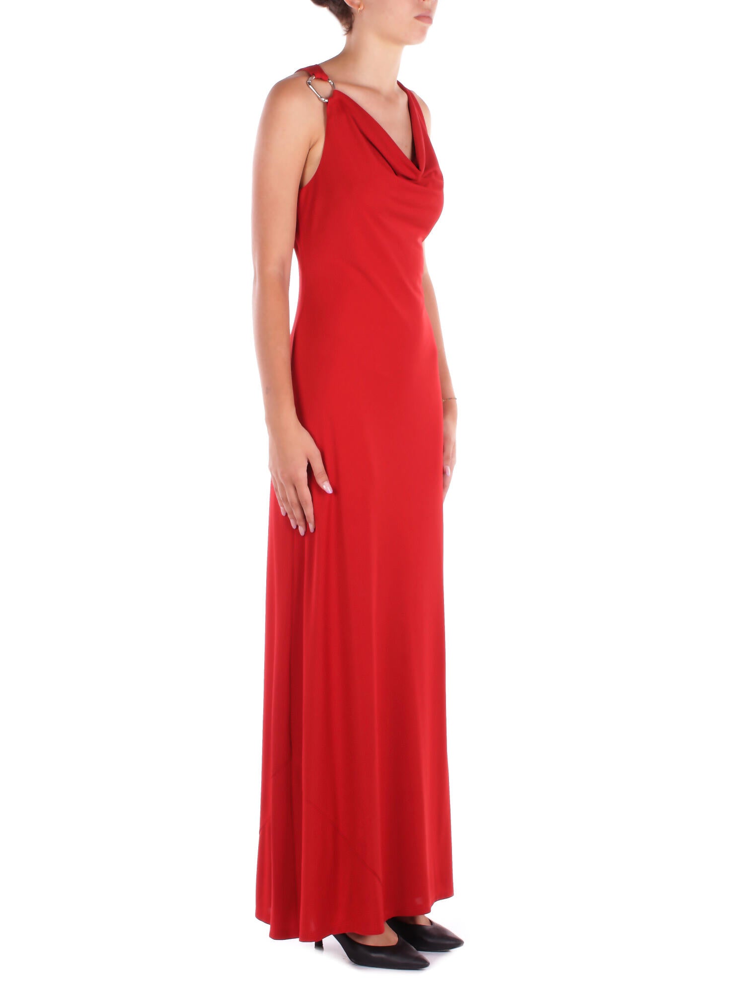 RALPH LAUREN Donna Abito 253971057 002 Elkanah-sleeveless-gown red