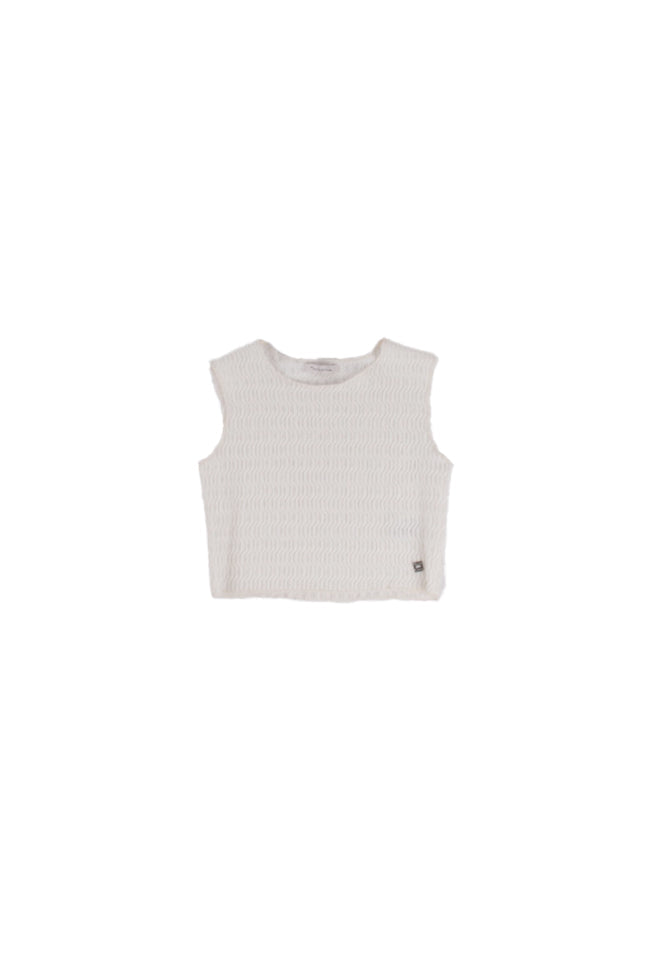 MANILA GRACE Bambina Canotta 205YMJS25 RE013 Canotta Latte