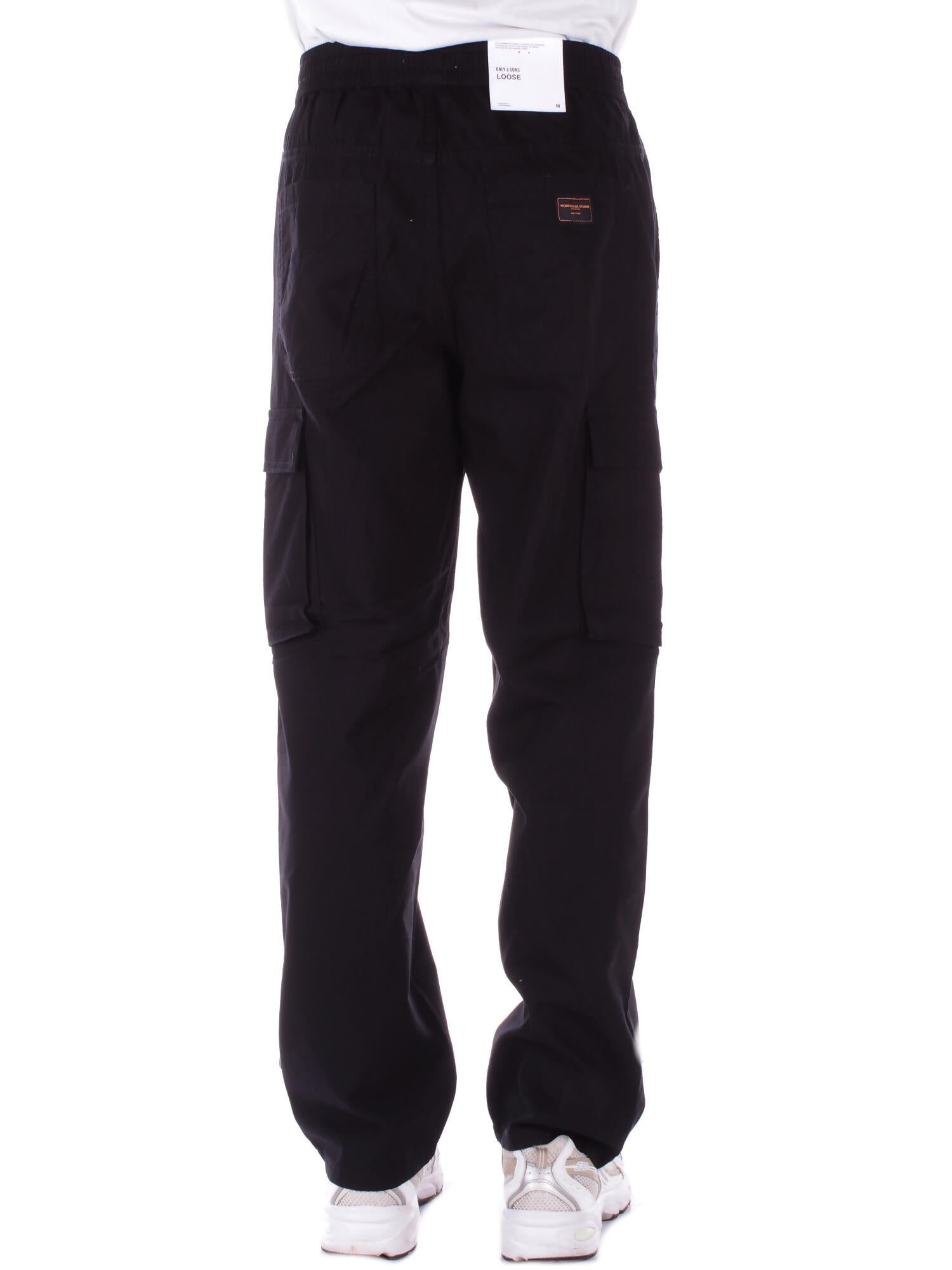 ONLY & SONS Uomo Pantalone 22031866 BLACK Onssinus loose cargo ripstop Black