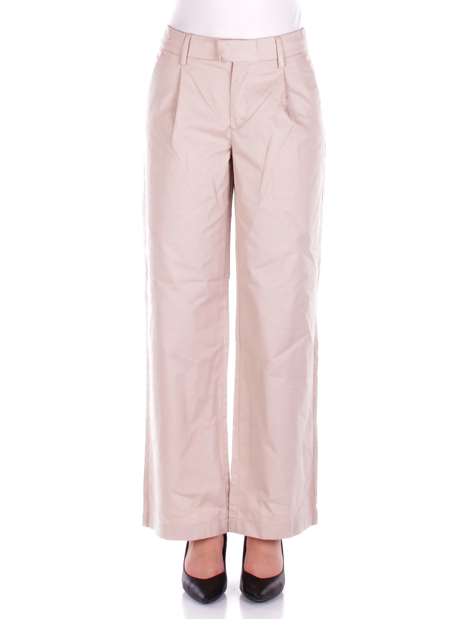 ONLY Donna Pantalone 15334261 GRAY Onlcarrie mw wide pleat chino Beige