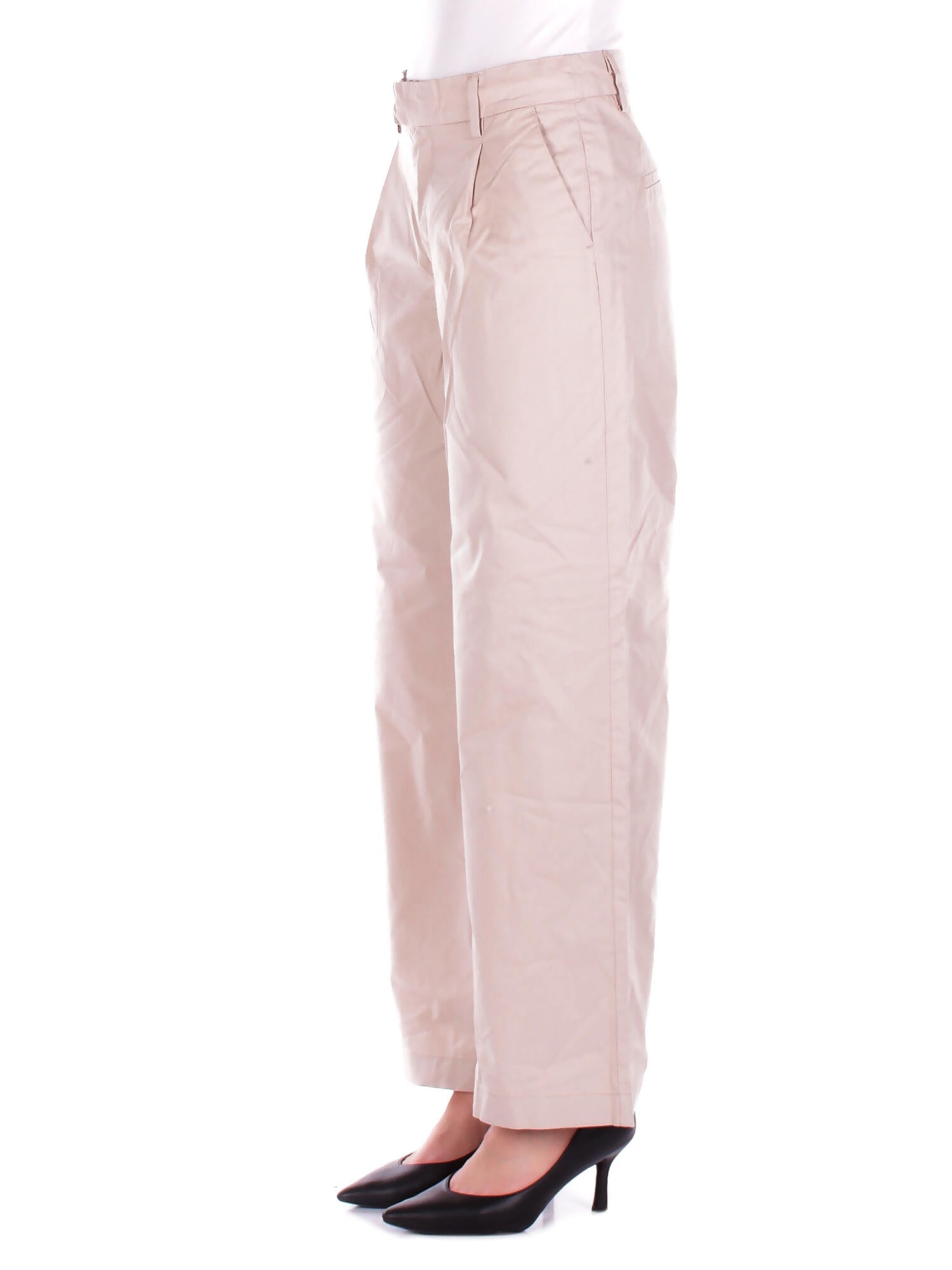 ONLY Donna Pantalone 15334261 GRAY Onlcarrie mw wide pleat chino Beige