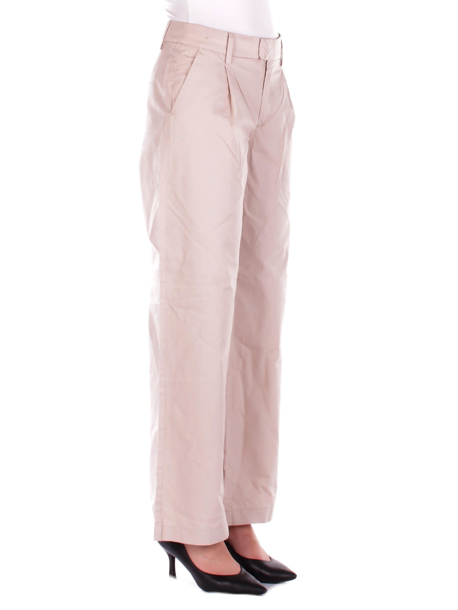 ONLY Donna Pantalone 15334261 GRAY Onlcarrie mw wide pleat chino Beige