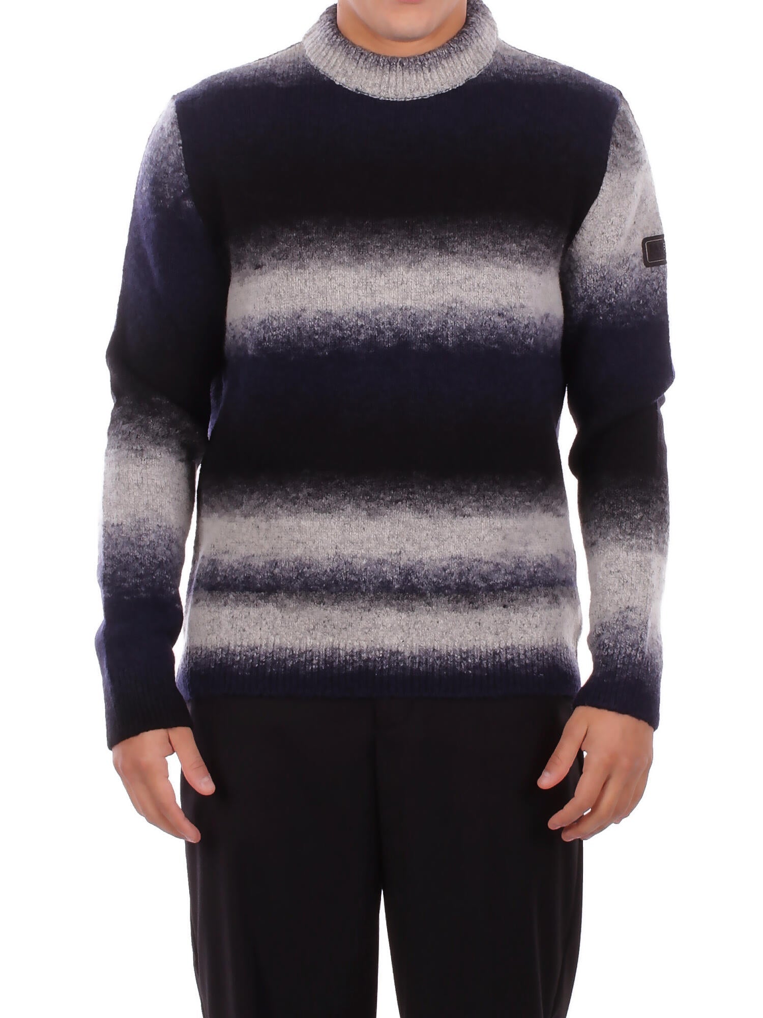 BARBOUR Uomo Maglia MKN1692 BK11 Vector colour block crew jump Black