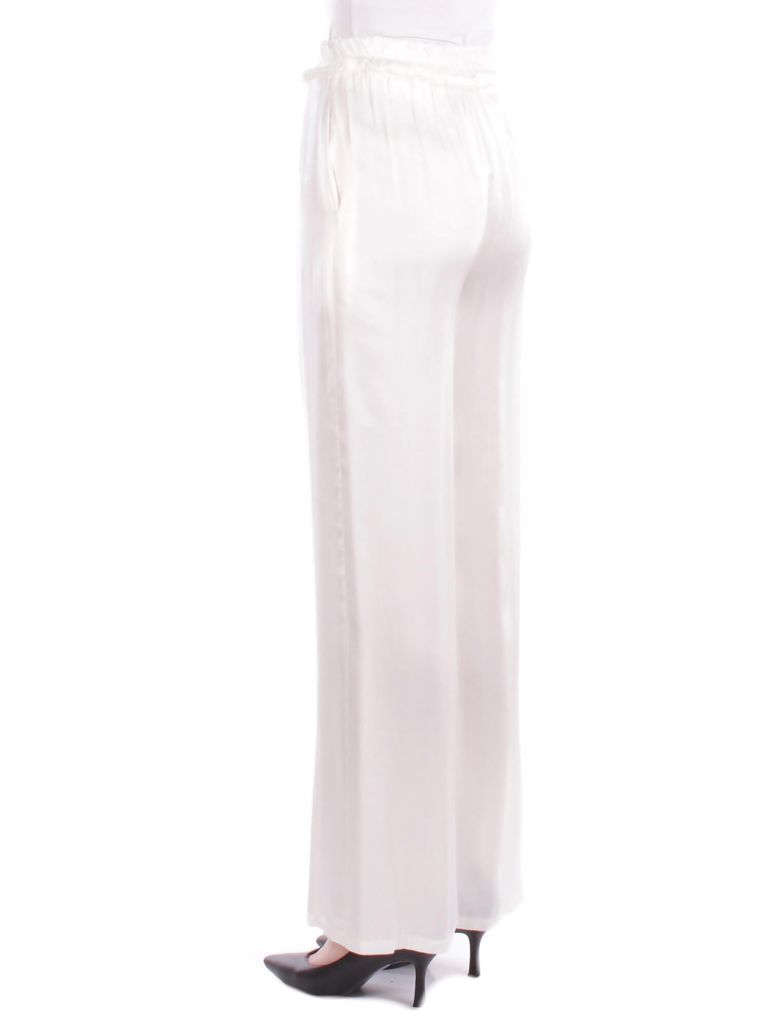 MANILA GRACE Donna Pantalone P052VU MA043 Pantalone doppio fas Off white