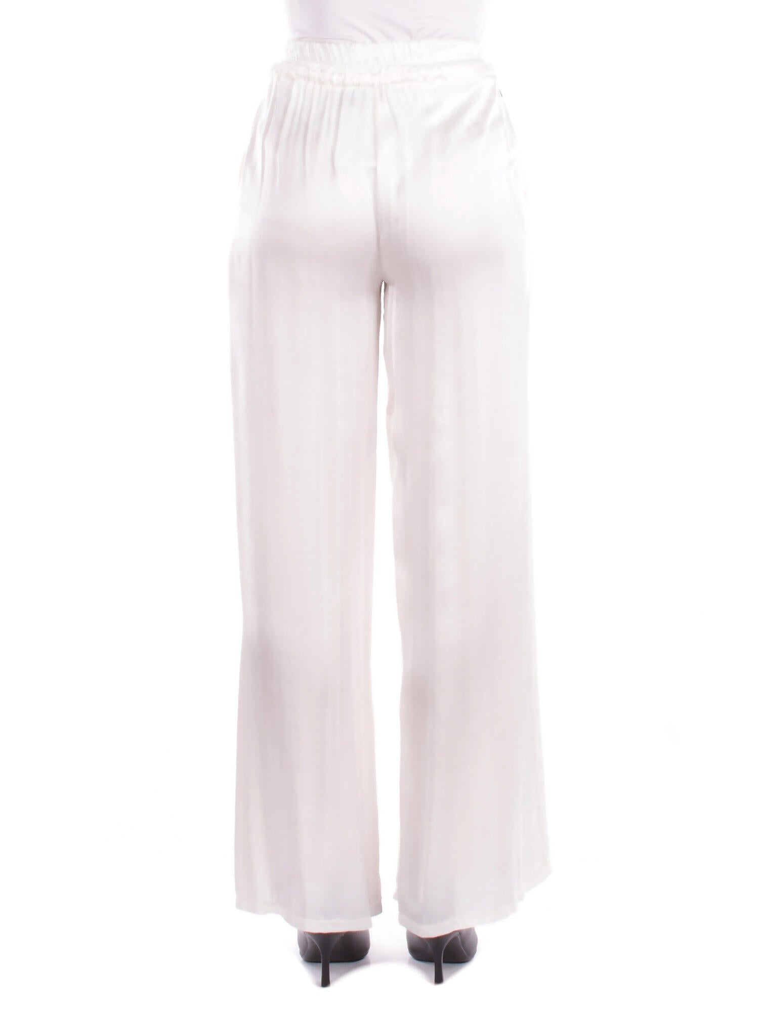 MANILA GRACE Donna Pantalone P052VU MA043 Pantalone doppio fas Off white