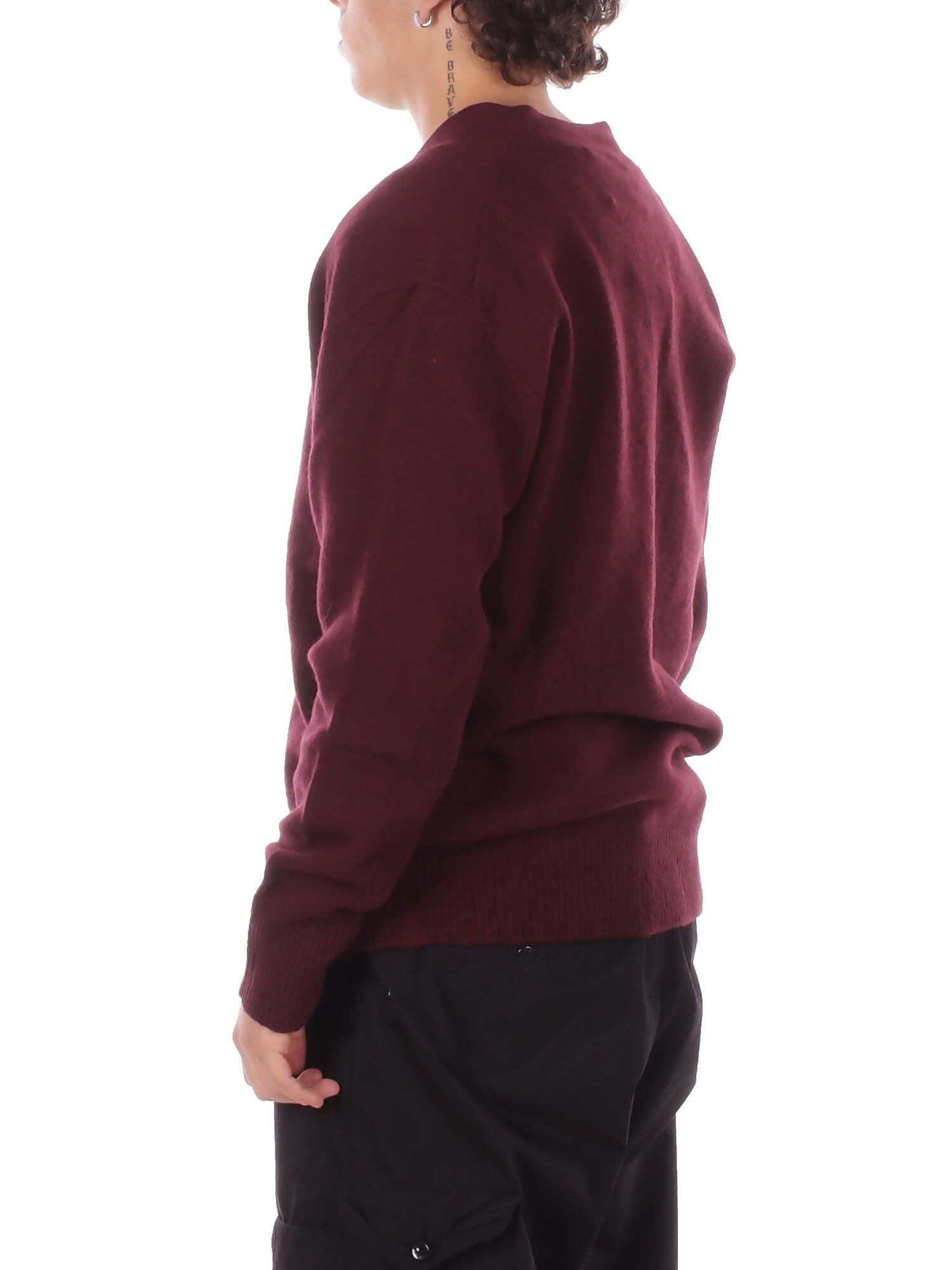 AMARANTO Uomo Maglia B9F0116 FU39 Knitwear Melanzana