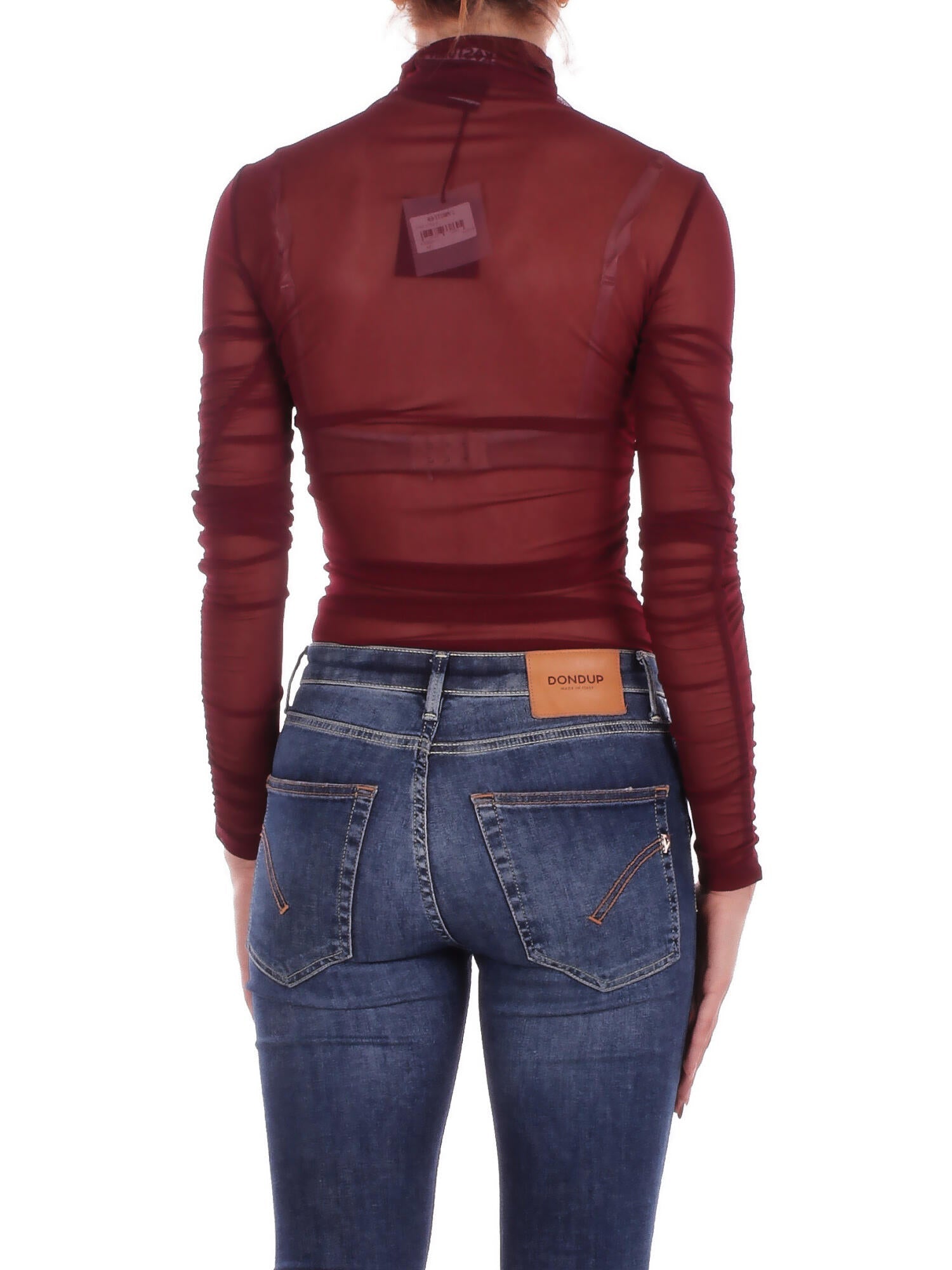 KOSTUMN1Â° Donna Body KI25128 BORDEAUX Body in tulle Bordeaux