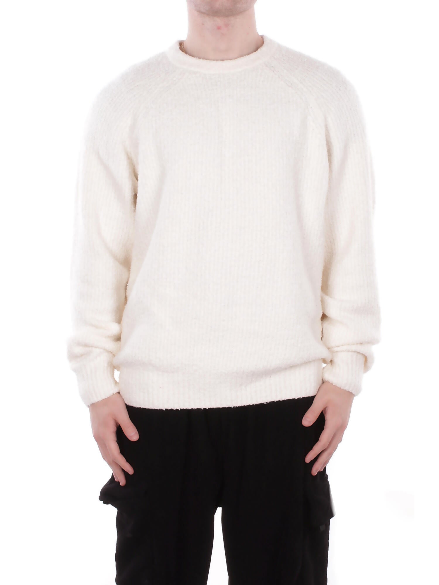 ONLY & SONS Uomo Maglia 22035118 GARDENIA Onsdale life rlx ls raglan kni Bianco