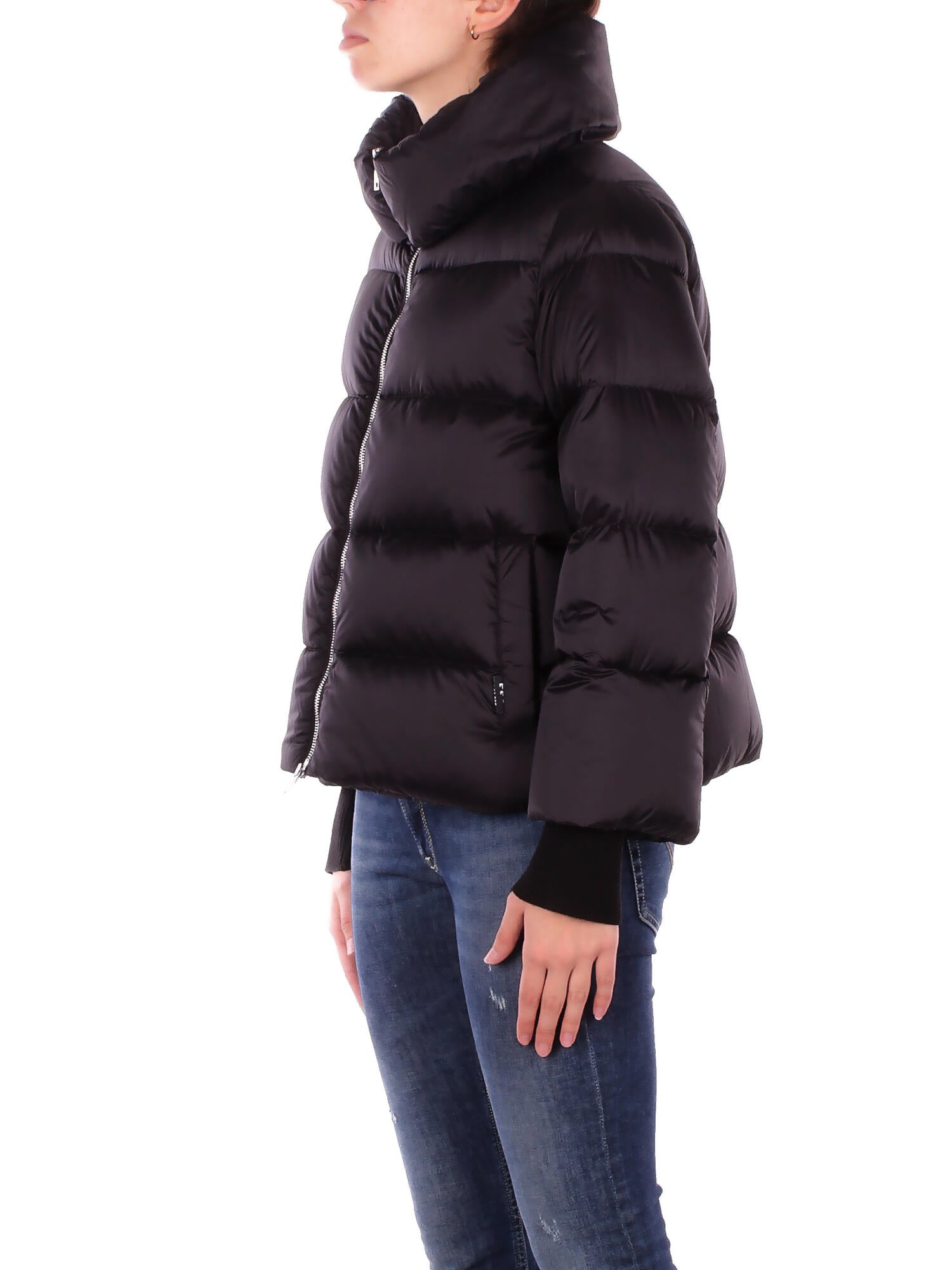 ADD Donna Giubbotto 12AWH220 8506 Short down cape Black