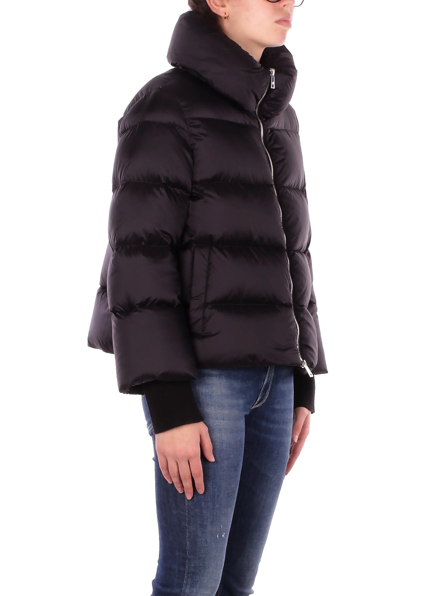 ADD Donna Giubbotto 12AWH220 8506 Short down cape Black