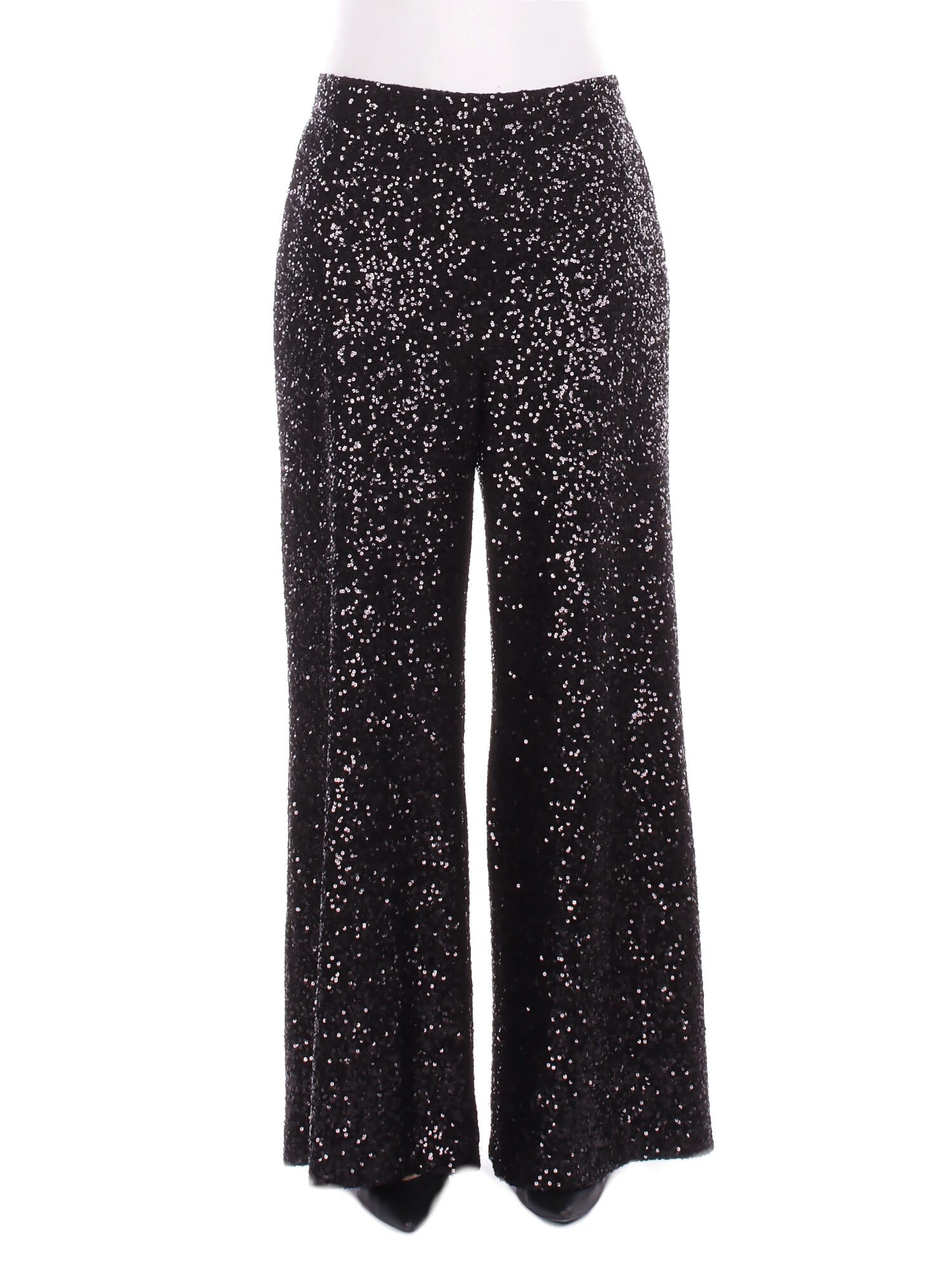 MANILA GRACE Donna Pantalone P187PY MA001 Pantalone paillettes Nero
