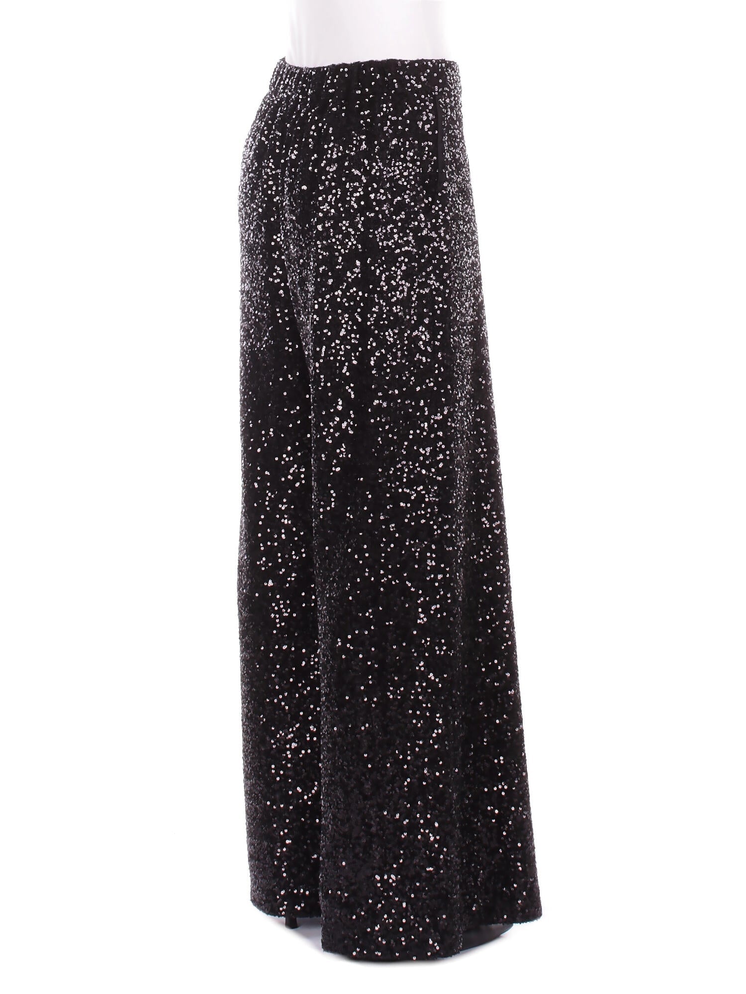 MANILA GRACE Donna Pantalone P187PY MA001 Pantalone paillettes Nero