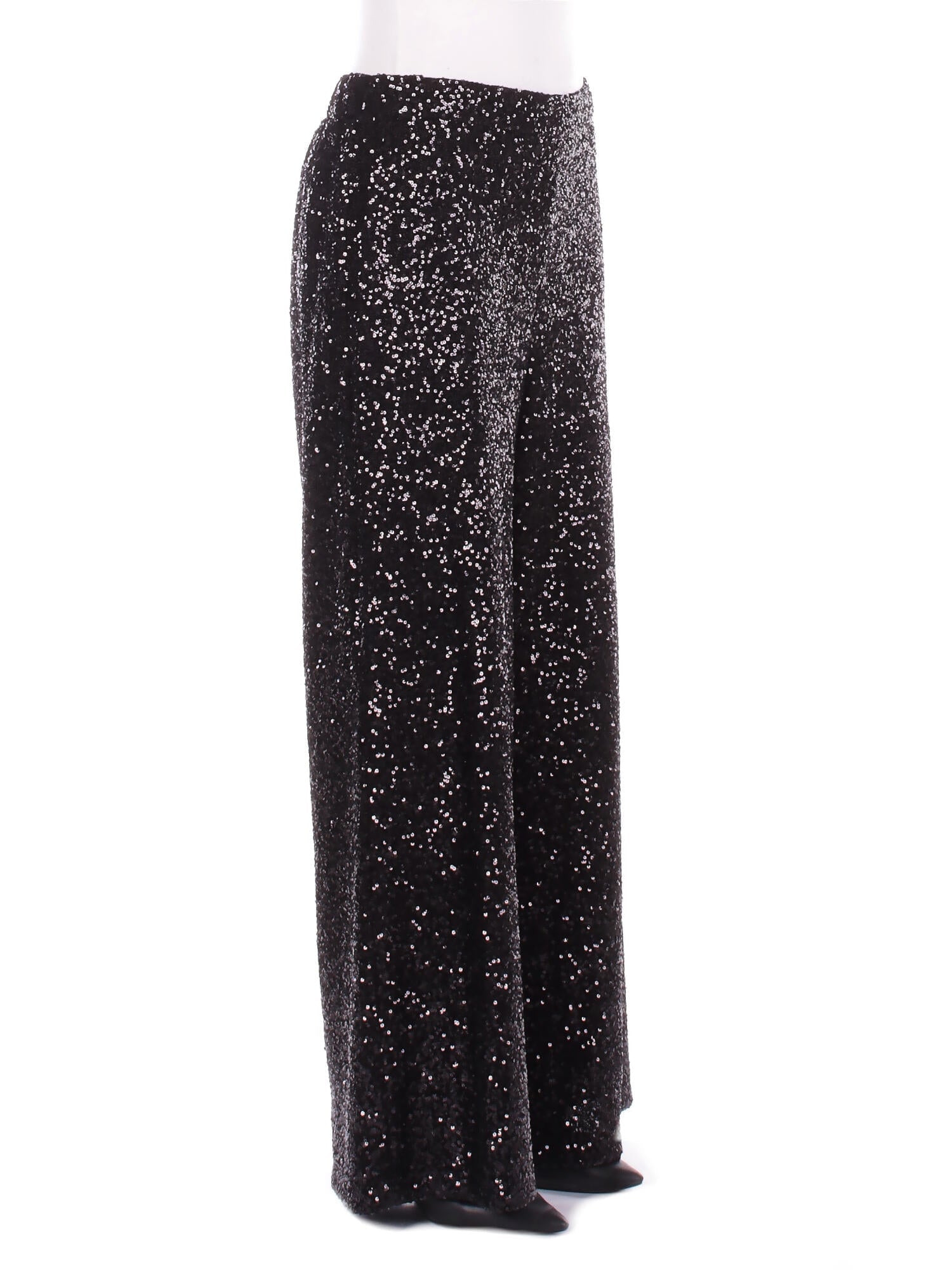 MANILA GRACE Donna Pantalone P187PY MA001 Pantalone paillettes Nero