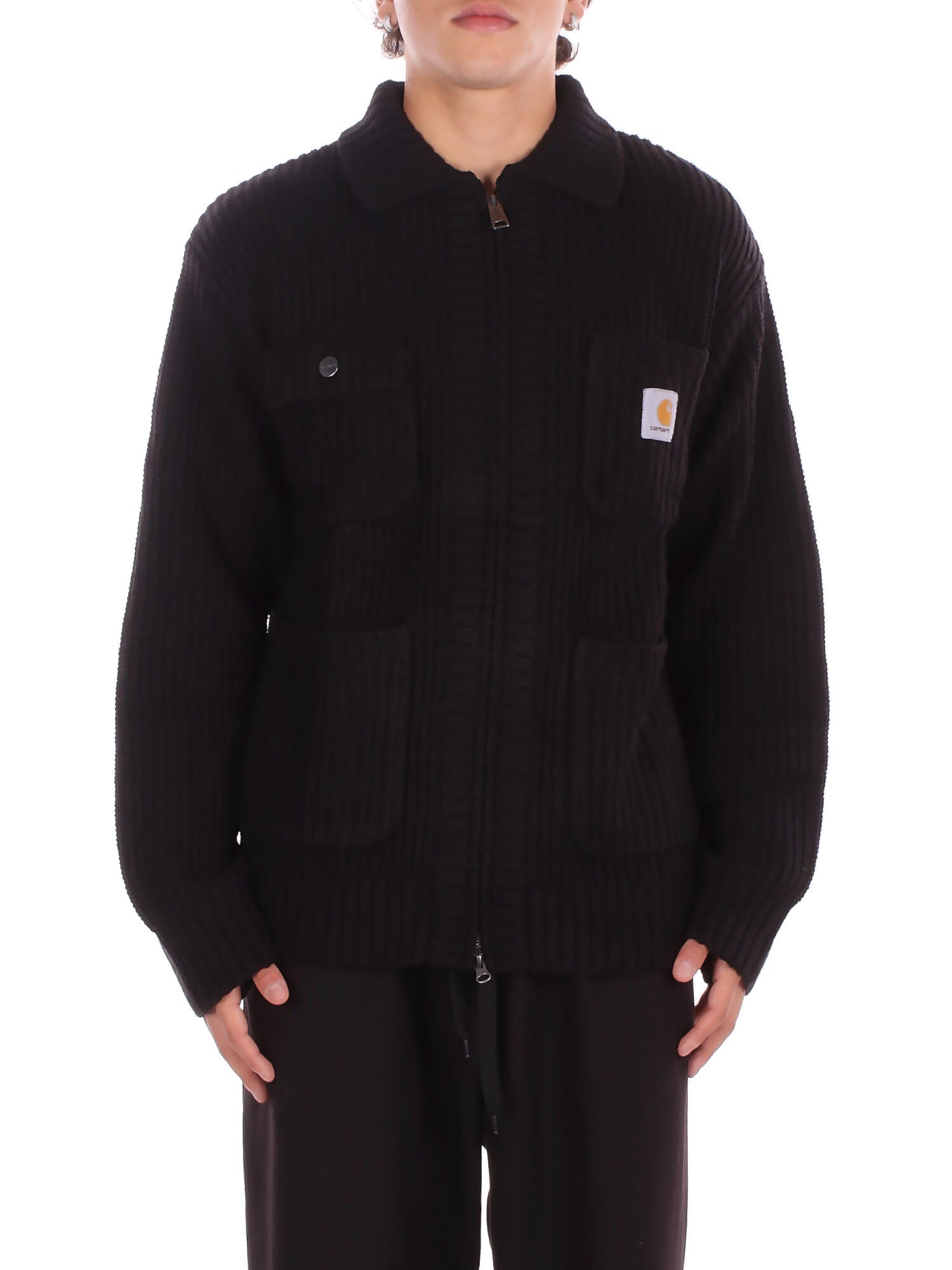 CARHARTT WIP Uomo Maglia I035399 89XX Chore knit jacket Black