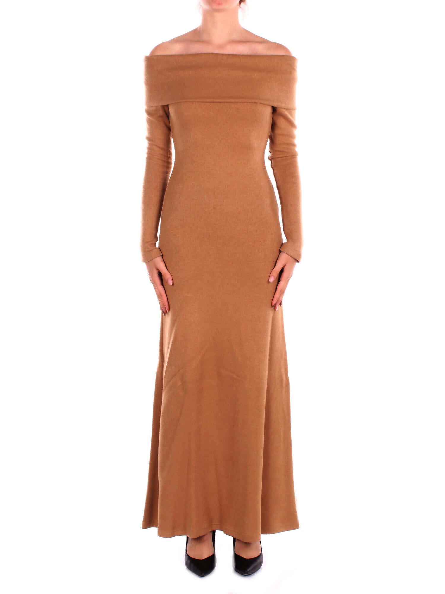 KOSTUMN1Â° Donna Abito KI2574 CAMMELLO Abito in cachemire Cammello