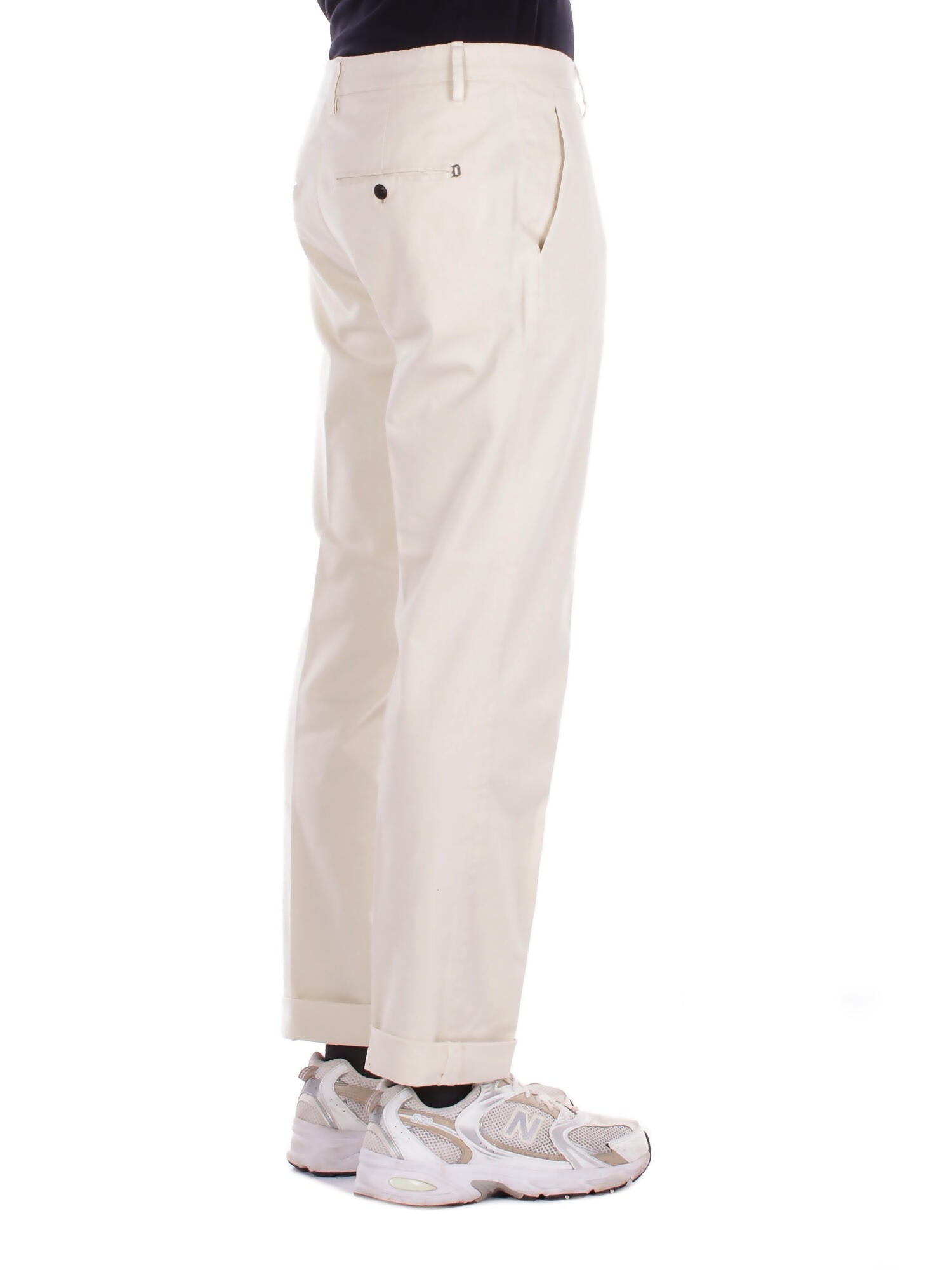DONDUP Uomo Jeans UP688 GSE043U 005 Pantalone gaubert relax Panna