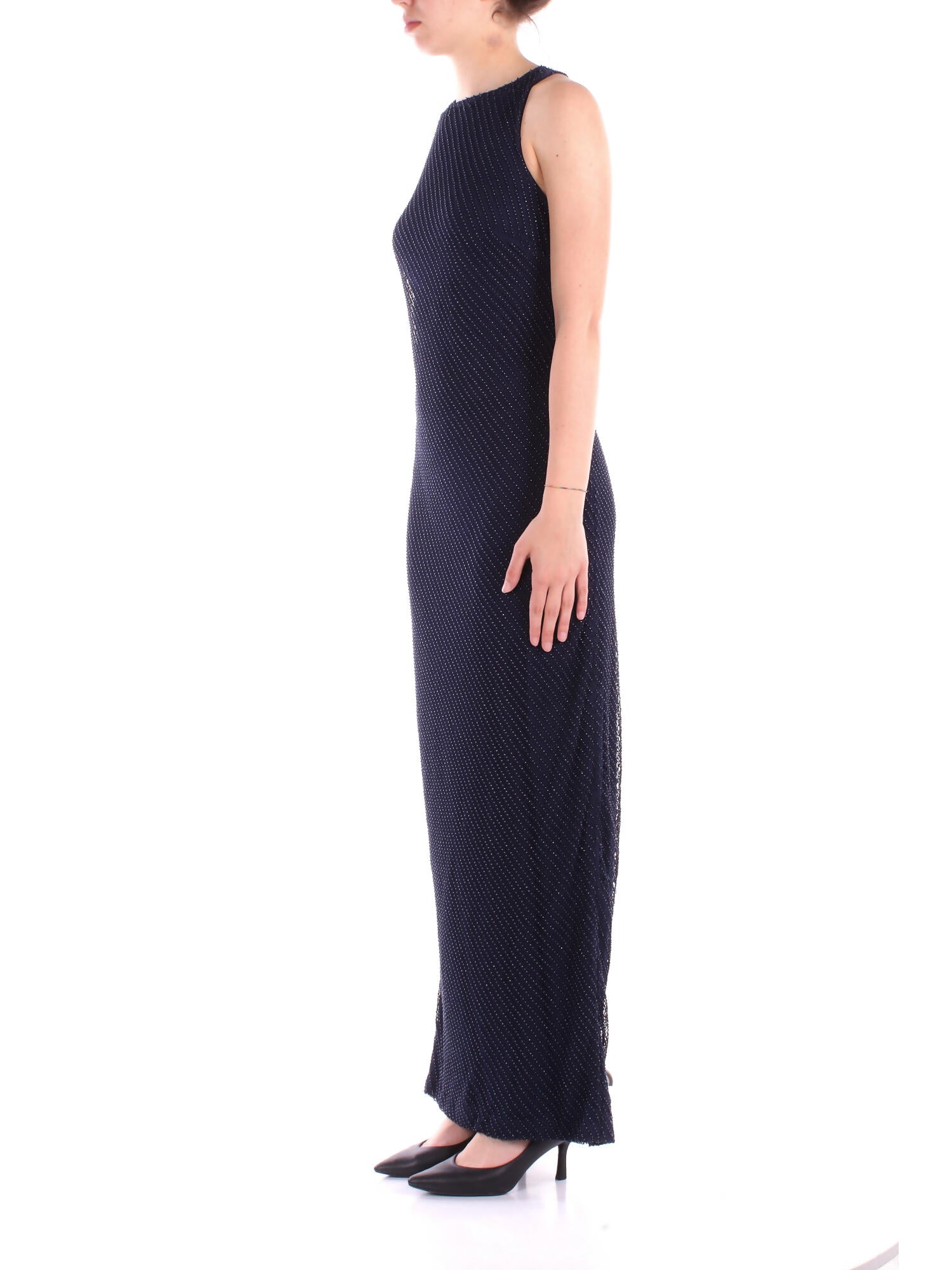 RALPH LAUREN Donna Abito 253957573 001 Zakaria sleeveless gown Navy