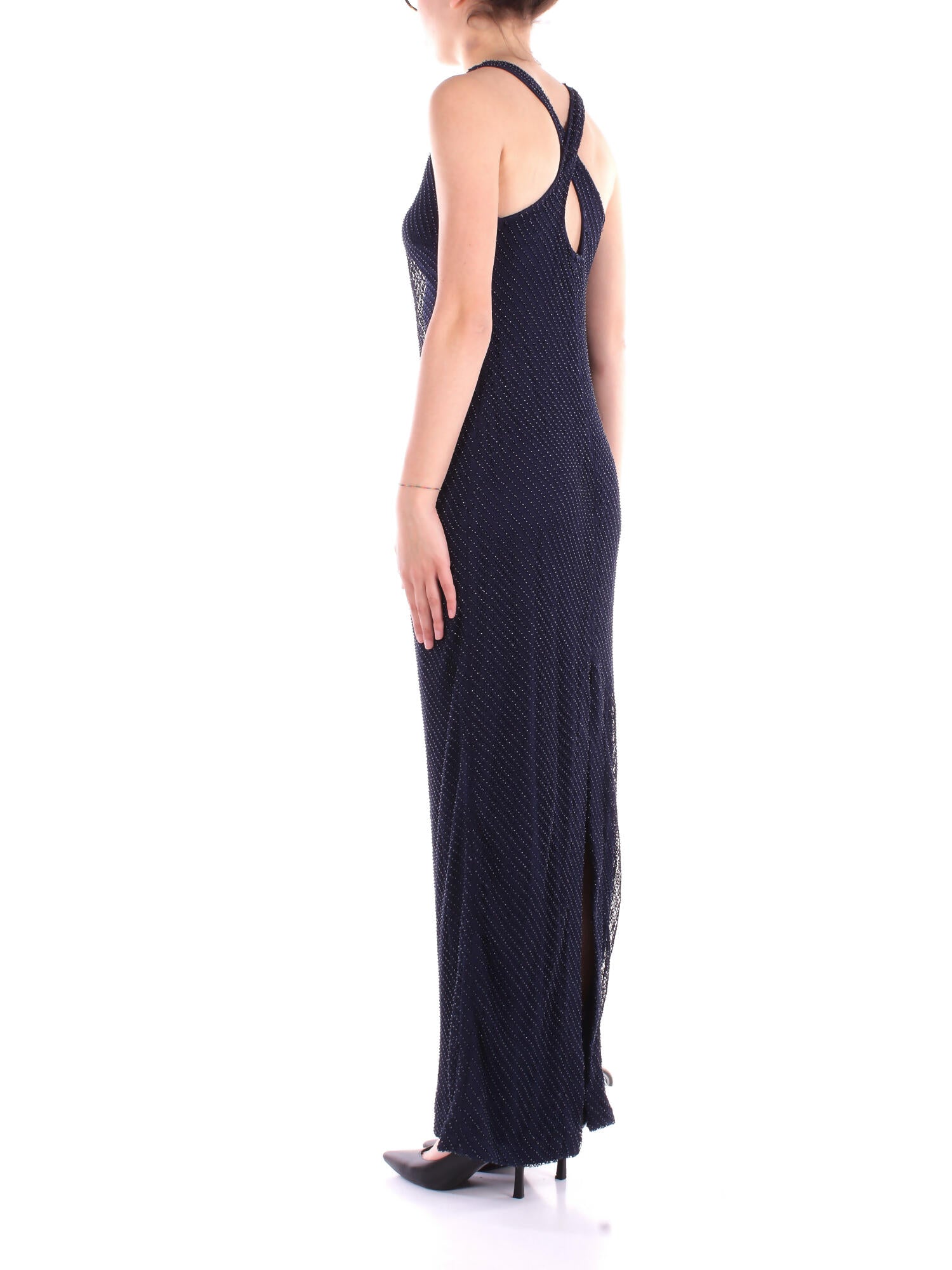 RALPH LAUREN Donna Abito 253957573 001 Zakaria sleeveless gown Navy
