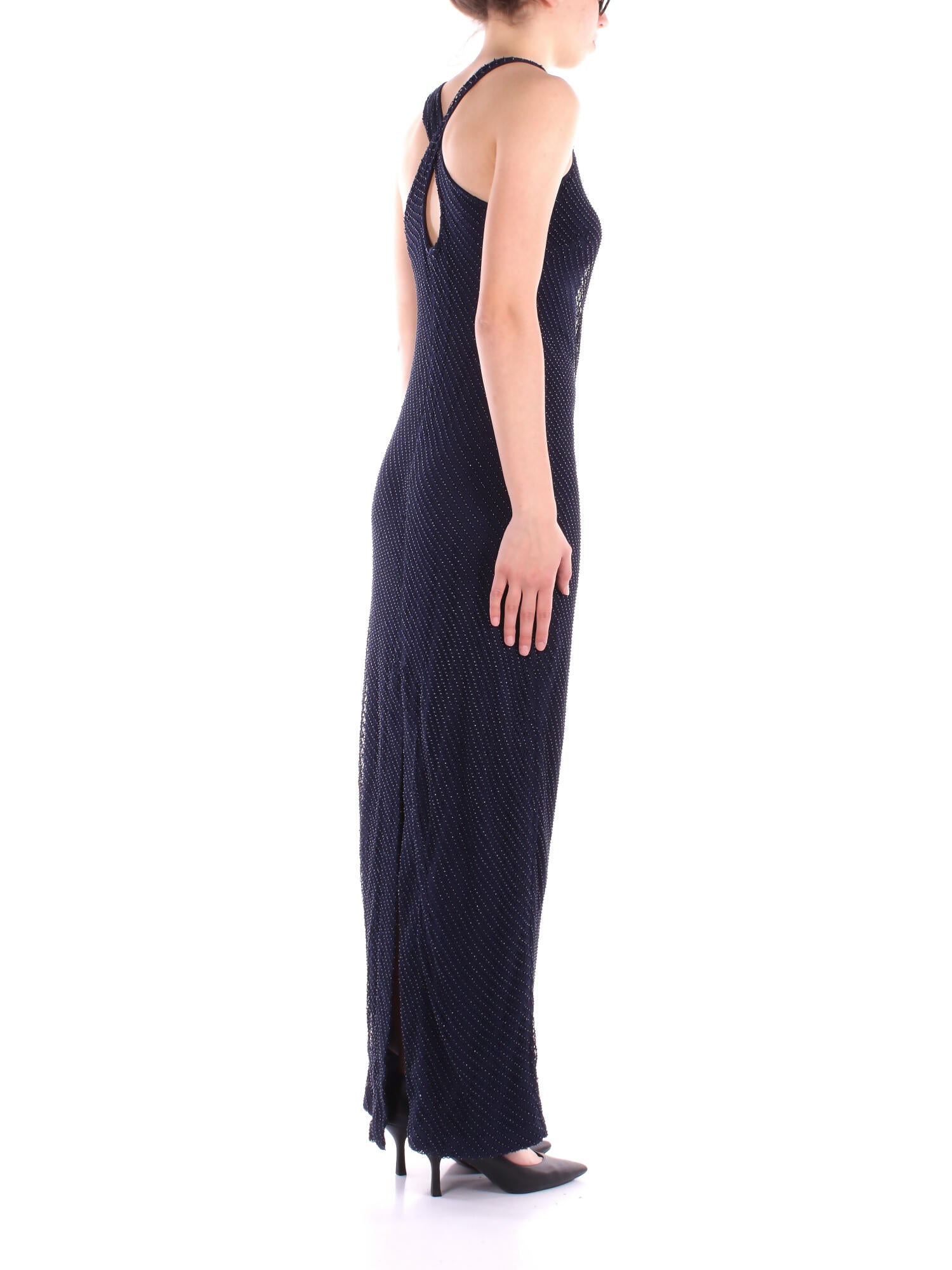 RALPH LAUREN Donna Abito 253957573 001 Zakaria sleeveless gown Navy