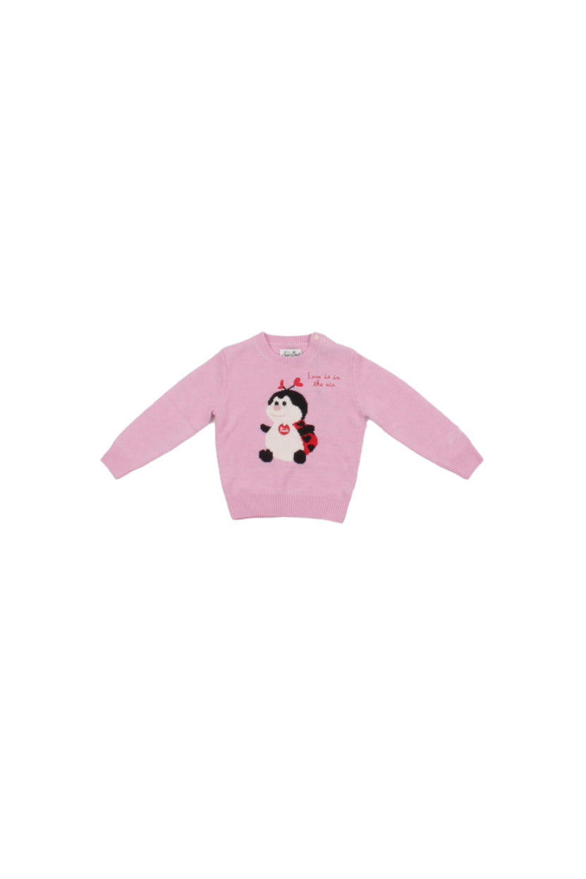 MC2 SAINT BARTH Bambina Maglia PRC0001 00450I 23 Princess trudi ladybug Fucsia