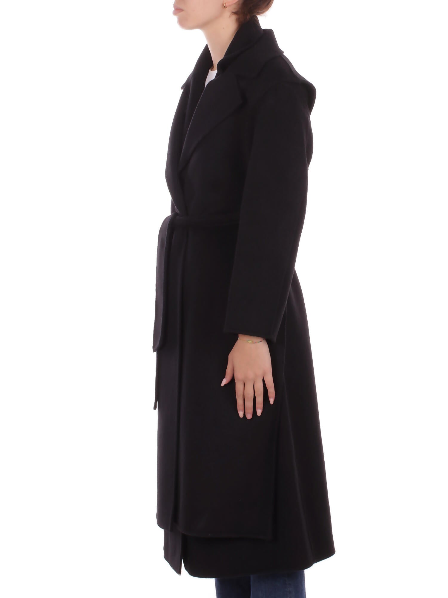 MANILA GRACE Donna Cappotto K110WU MA001 Cappotto gilet Nero