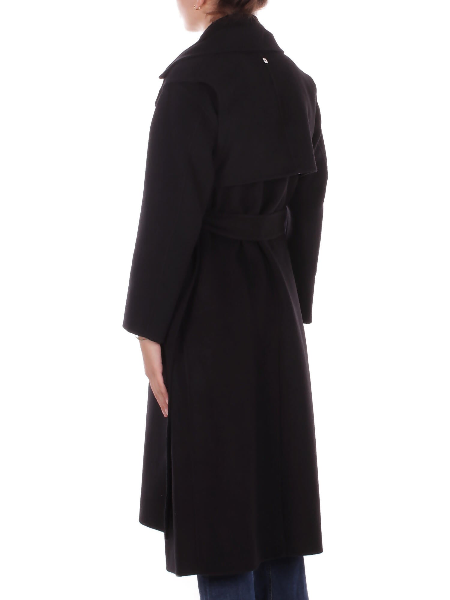 MANILA GRACE Donna Cappotto K110WU MA001 Cappotto gilet Nero