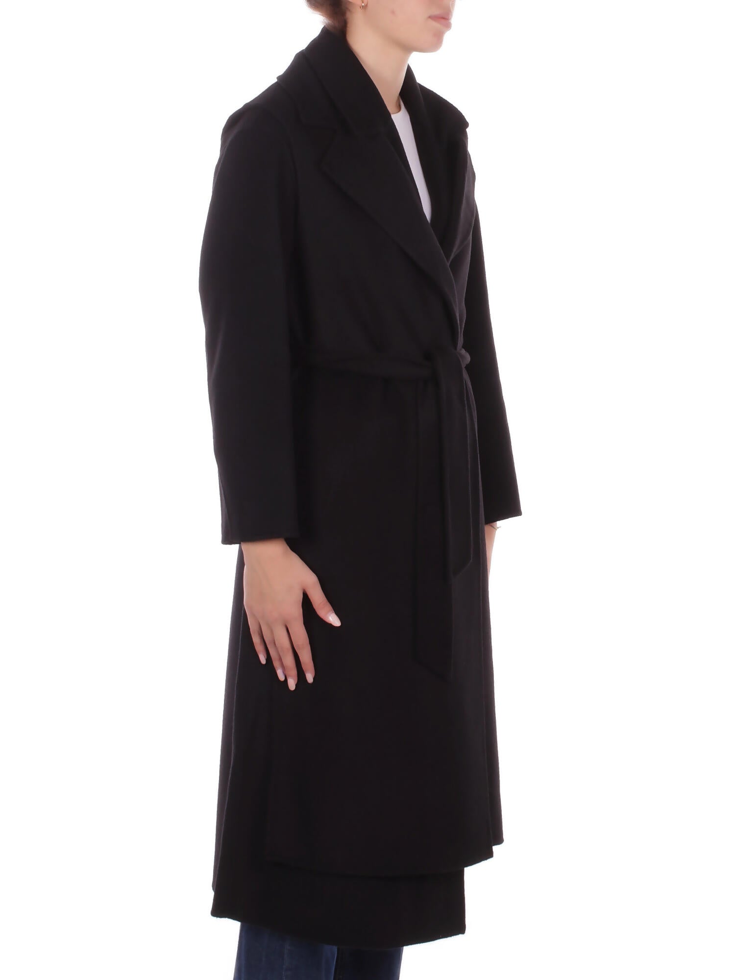 MANILA GRACE Donna Cappotto K110WU MA001 Cappotto gilet Nero