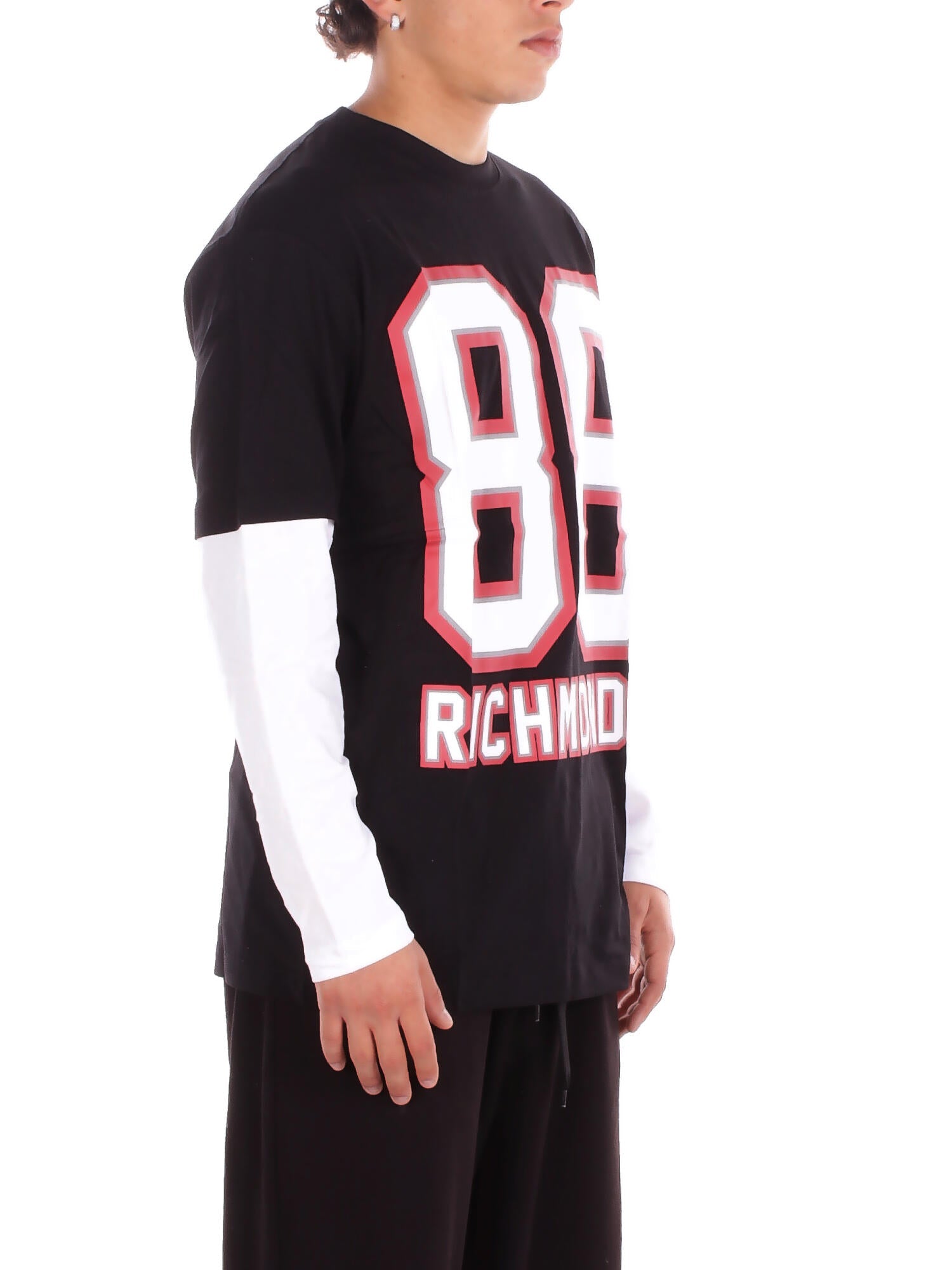 JOHN RICHMOND Uomo T-shirt UMA25109TS BLACK T-shirt pinda Black