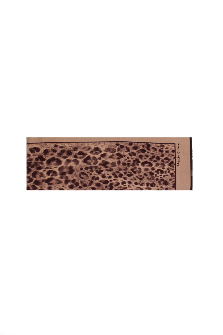 MANILA GRACE Donna Sciarpa F623VJ MA645 Sciarpa animalier Brown