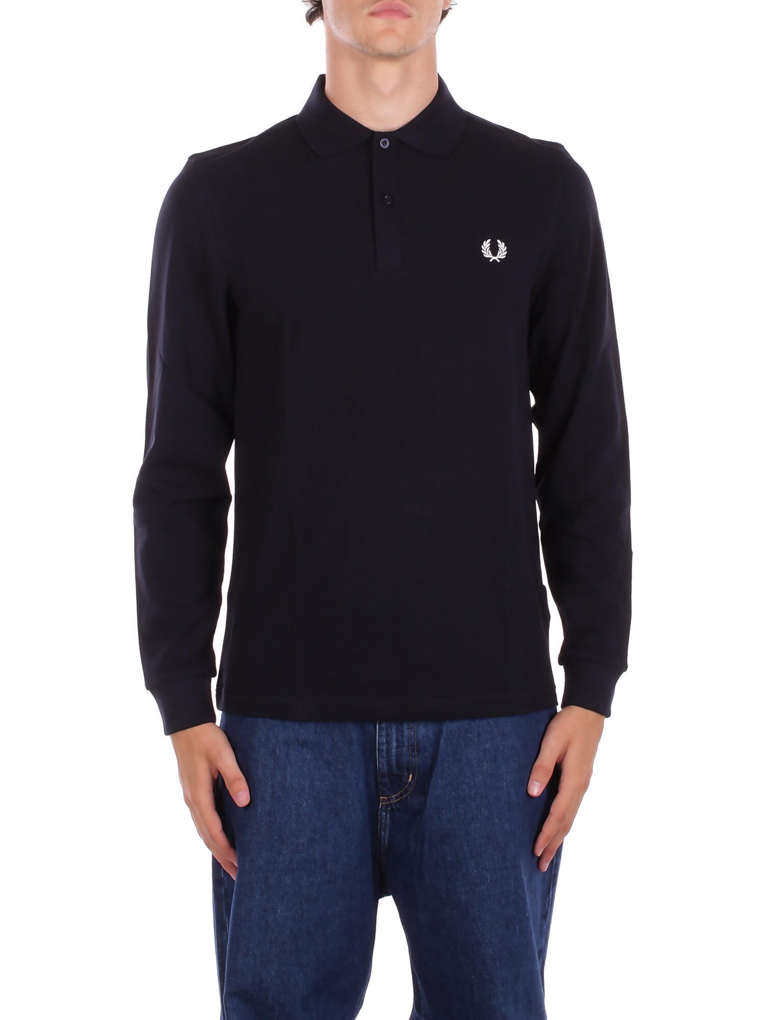 FRED PERRY Uomo Polo M6006 608 Fp long sleeve fred perry shir Navy